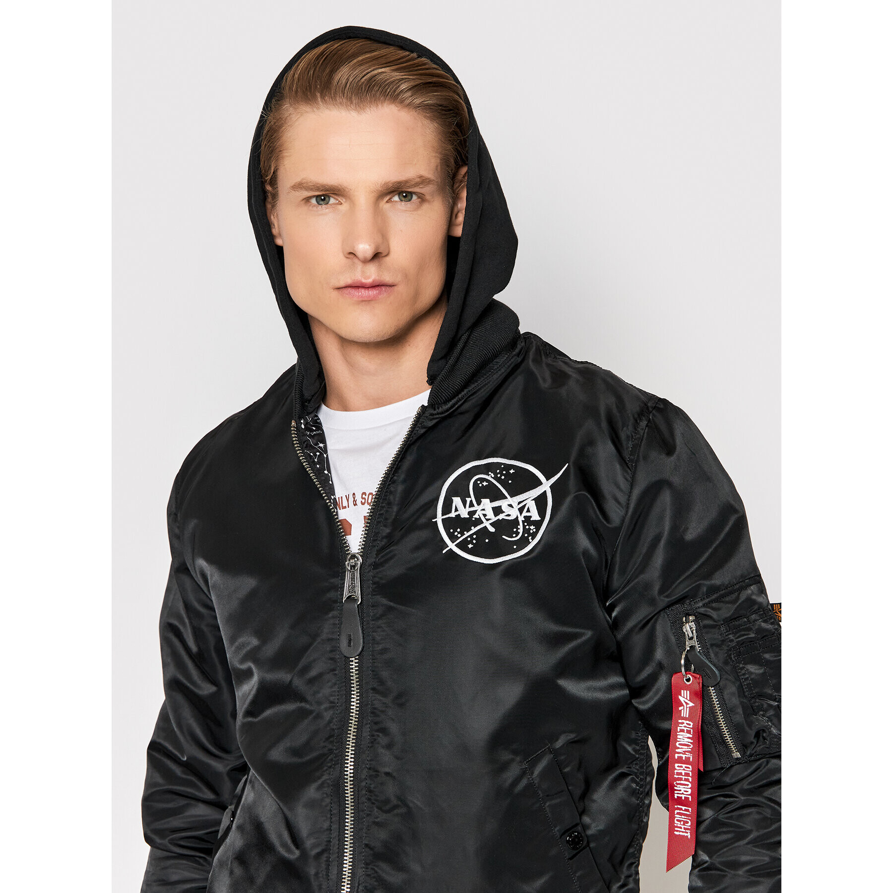 Alpha Industries Преходно яке Ma-1 116106 Черен Regular Fit - Pepit.bg