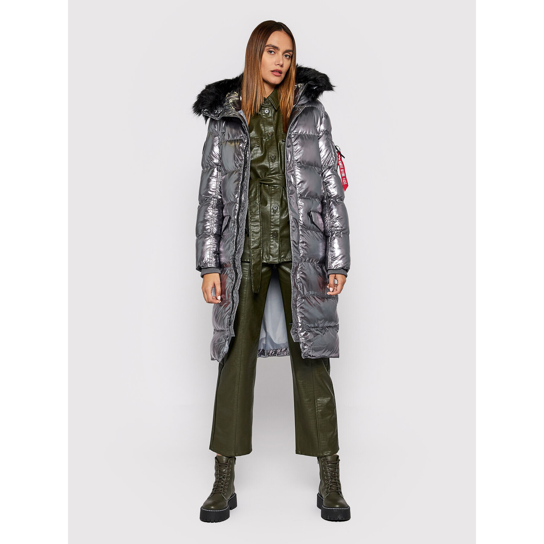 Alpha Industries Пухено яке N3B Fd 118004 Сребрист Regular Fit - Pepit.bg