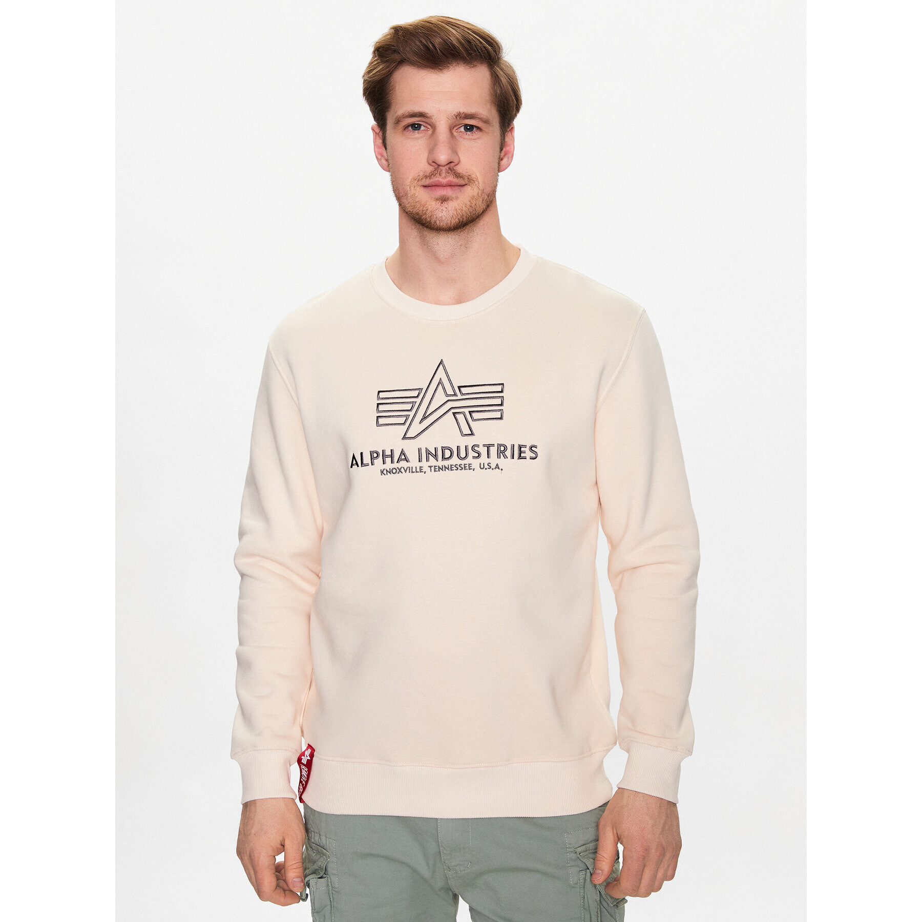 Alpha Industries Суитшърт Basic 118302 Екрю Regular Fit - Pepit.bg