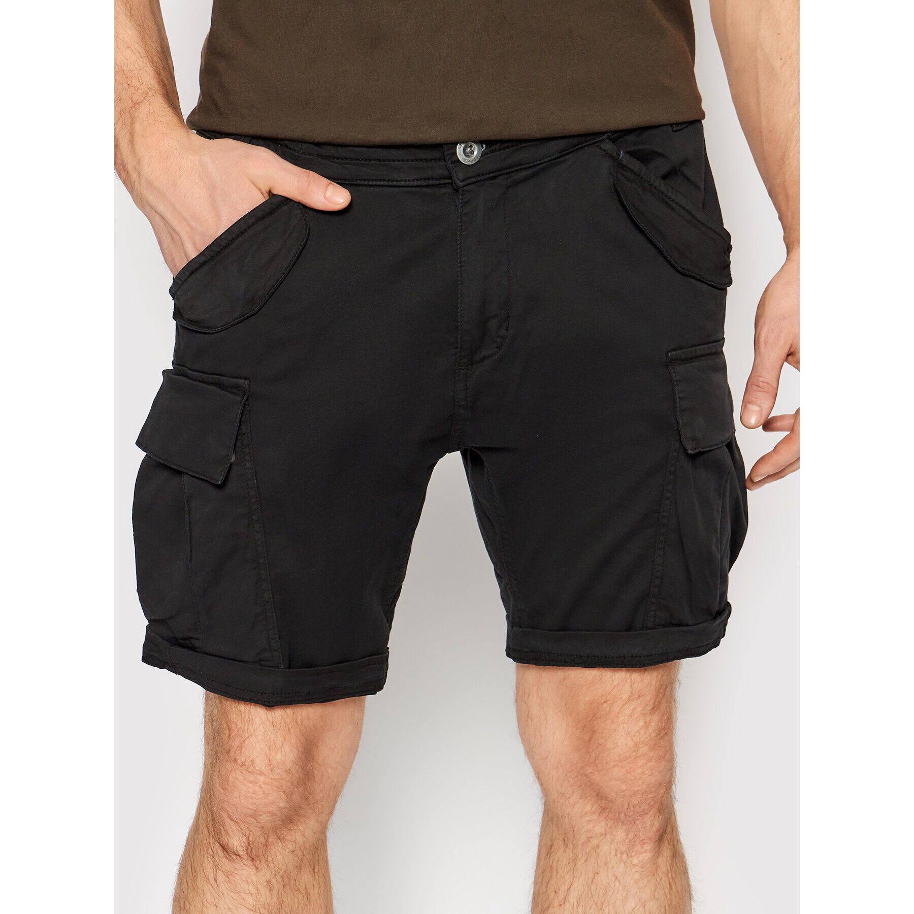 Alpha Industries Шорти от плат Airman 116211 Черен Regular Fit - Pepit.bg