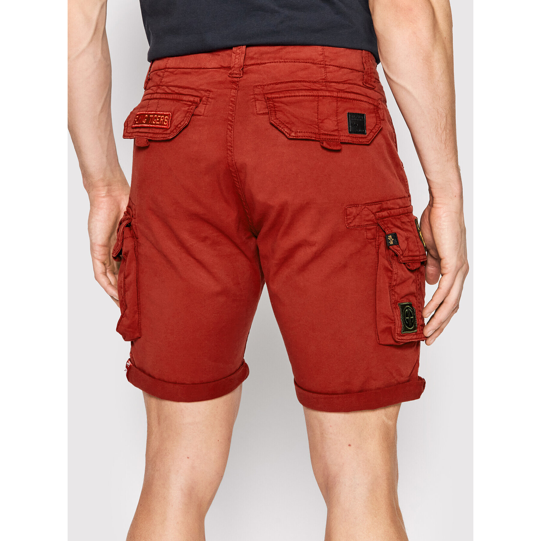 Alpha Industries Шорти от плат Crew 186209 Червен Regular Fit - Pepit.bg