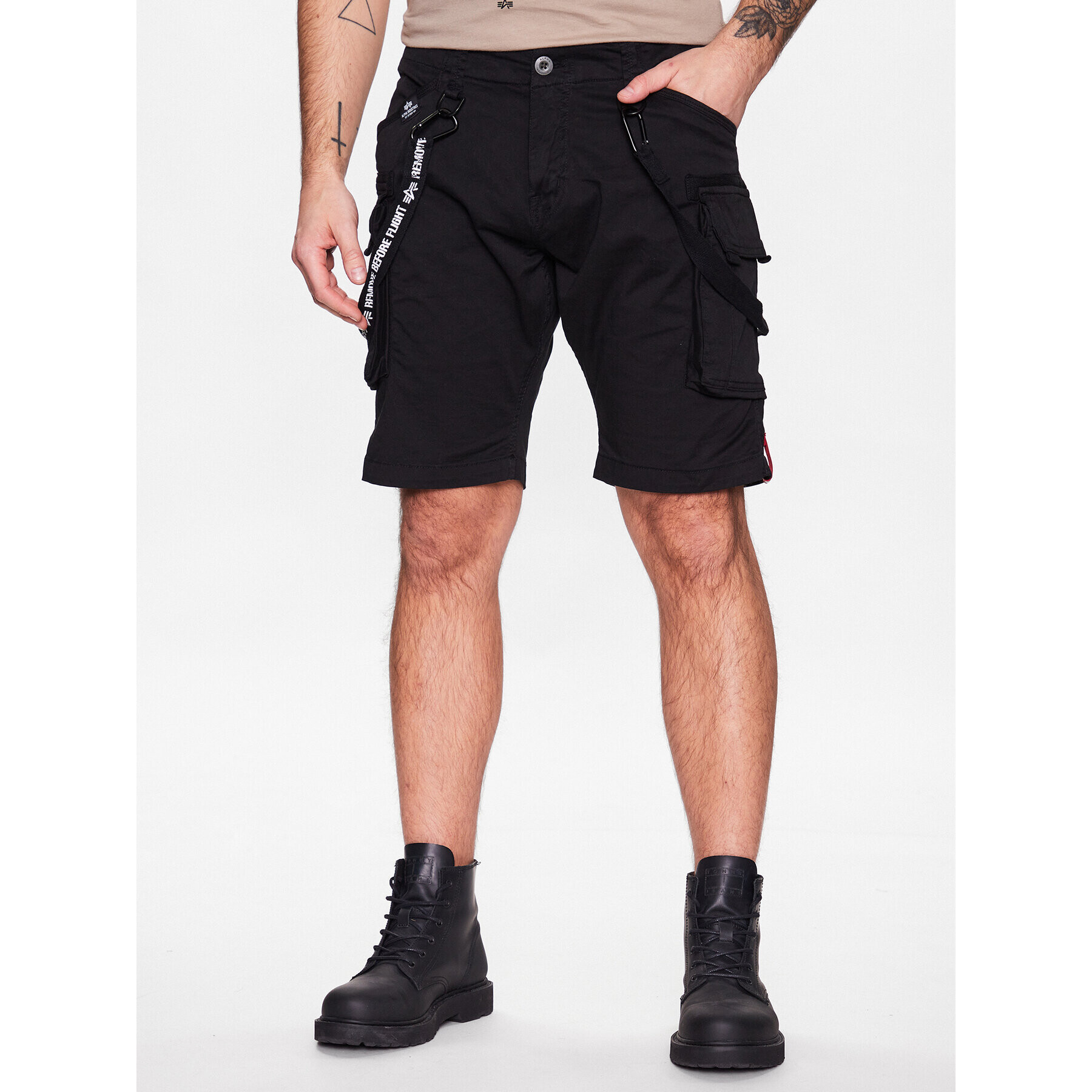 Alpha Industries Шорти от плат Utility Short Черен Slim Fit - Pepit.bg
