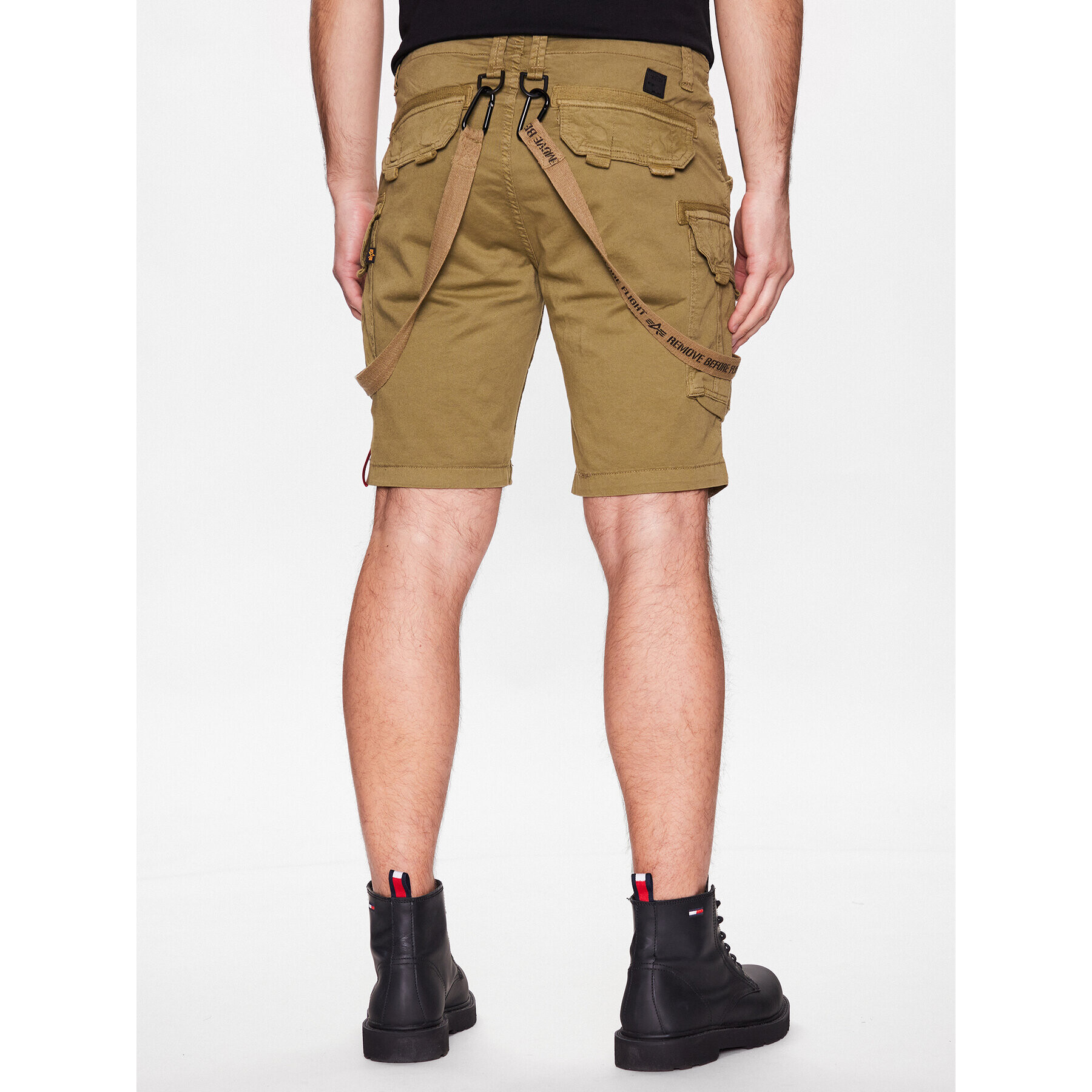 Alpha Industries Шорти от плат Utility 116213 Бежов Slim Fit - Pepit.bg