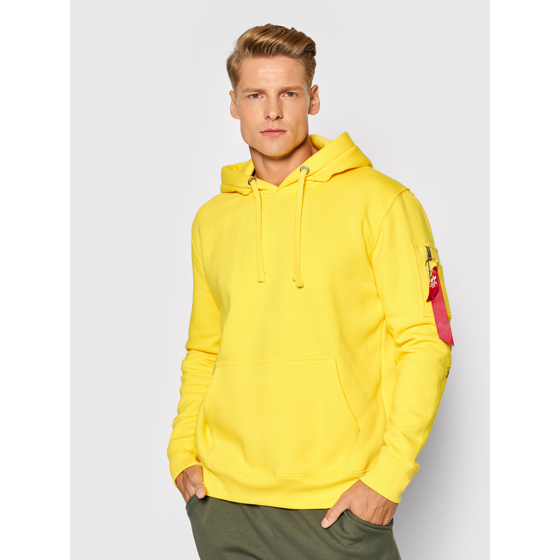 Alpha Industries Суитшърт 118336 Жълт Regular Fit - Pepit.bg