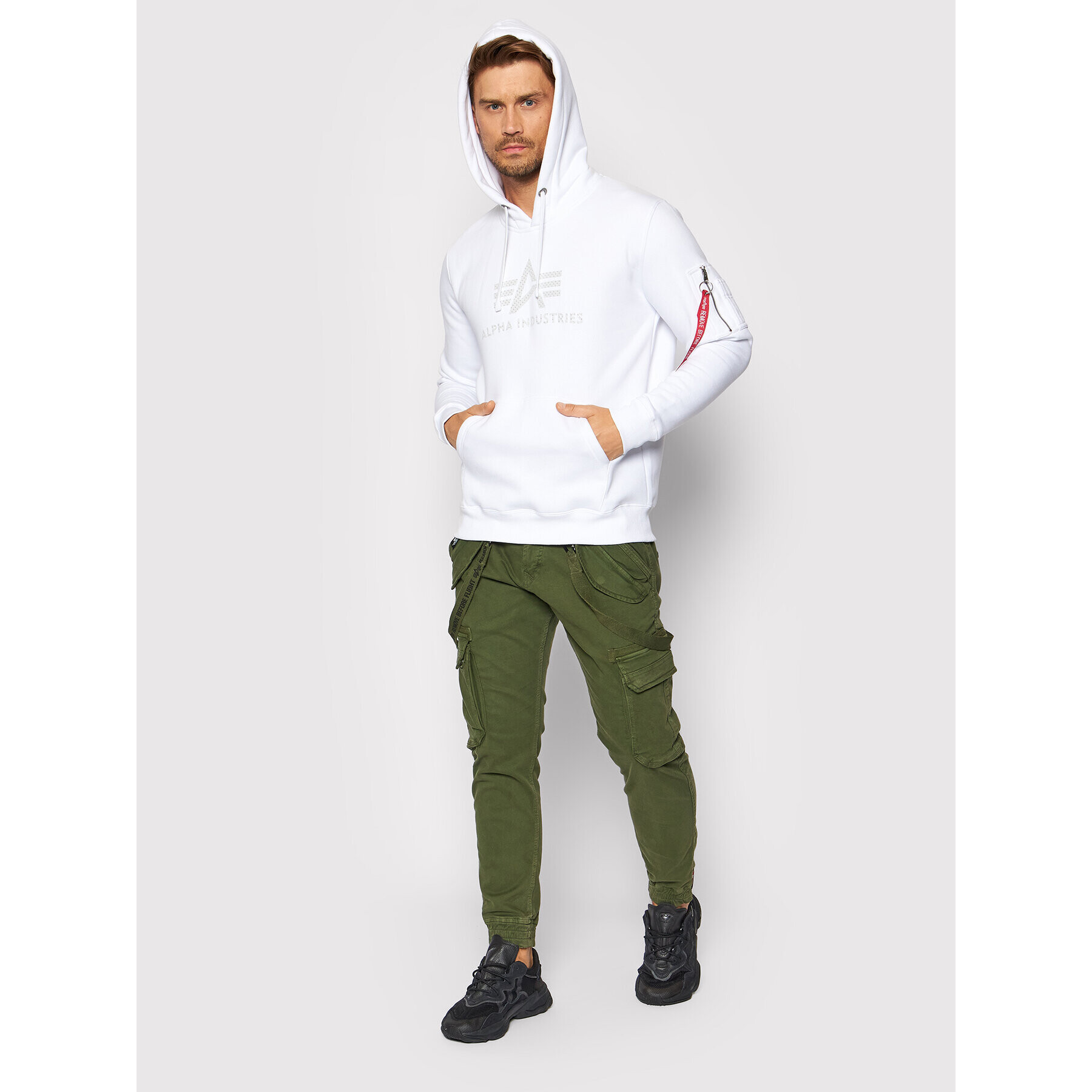 Alpha Industries Суитшърт 3D Logo 128341 Бял Regular Fit - Pepit.bg