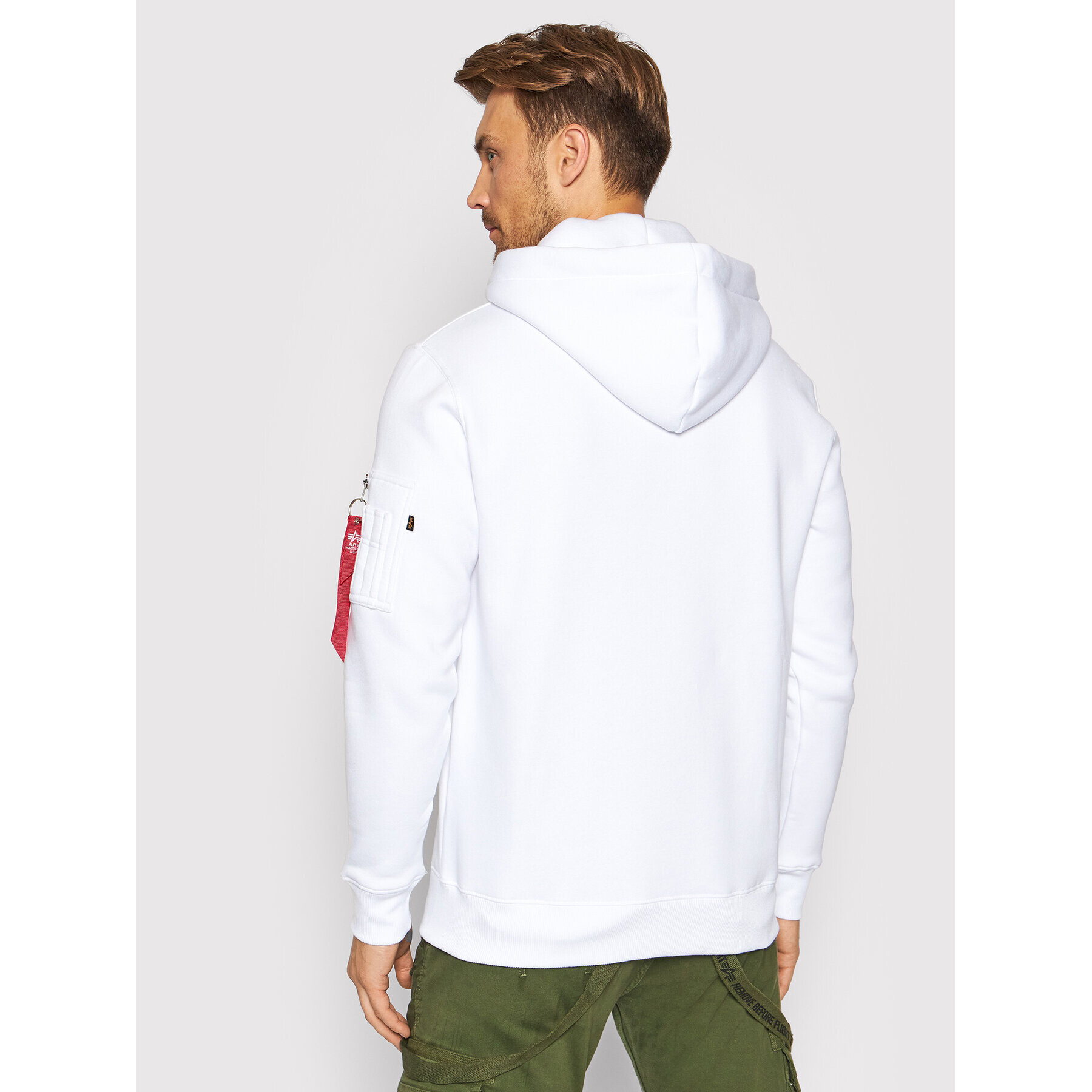 Alpha Industries Суитшърт 3D Logo 128341 Бял Regular Fit - Pepit.bg