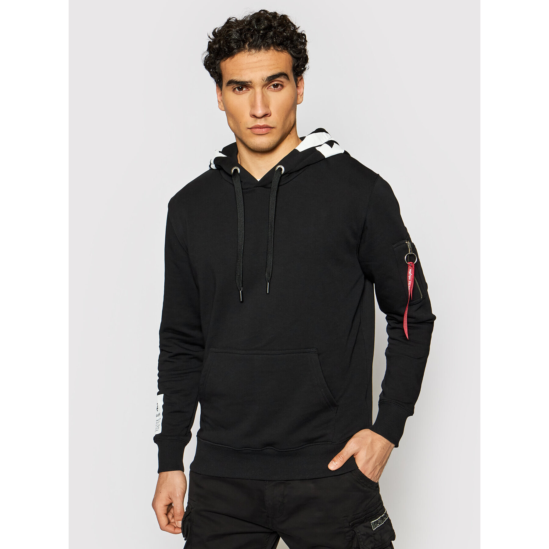 Alpha Industries Суитшърт Alpha Hoody 126345 Черен Regular Fit - Pepit.bg