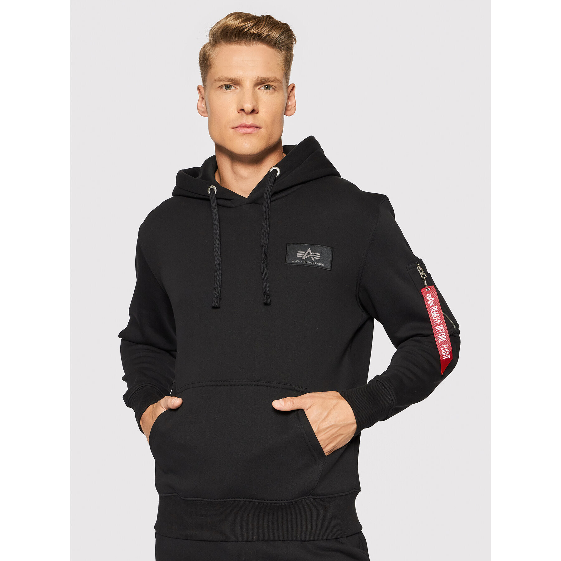 Alpha Industries Суитшърт Back Print 178318 Черен Regular Fit - Pepit.bg