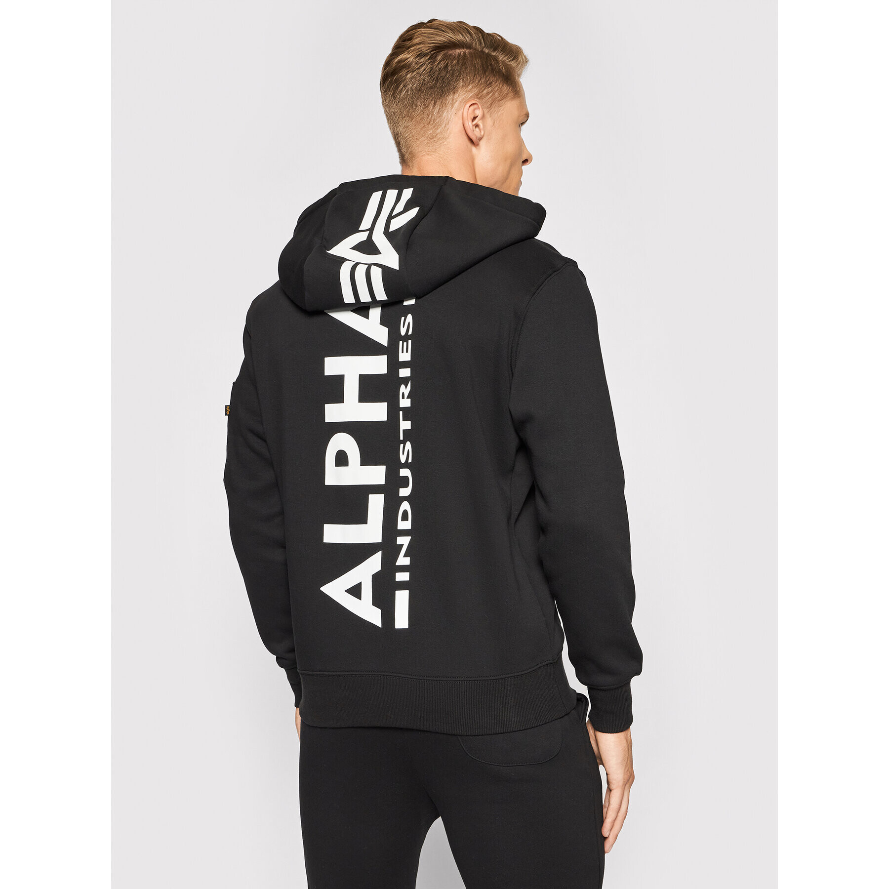 Alpha Industries Суитшърт Back Print 178318 Черен Regular Fit - Pepit.bg