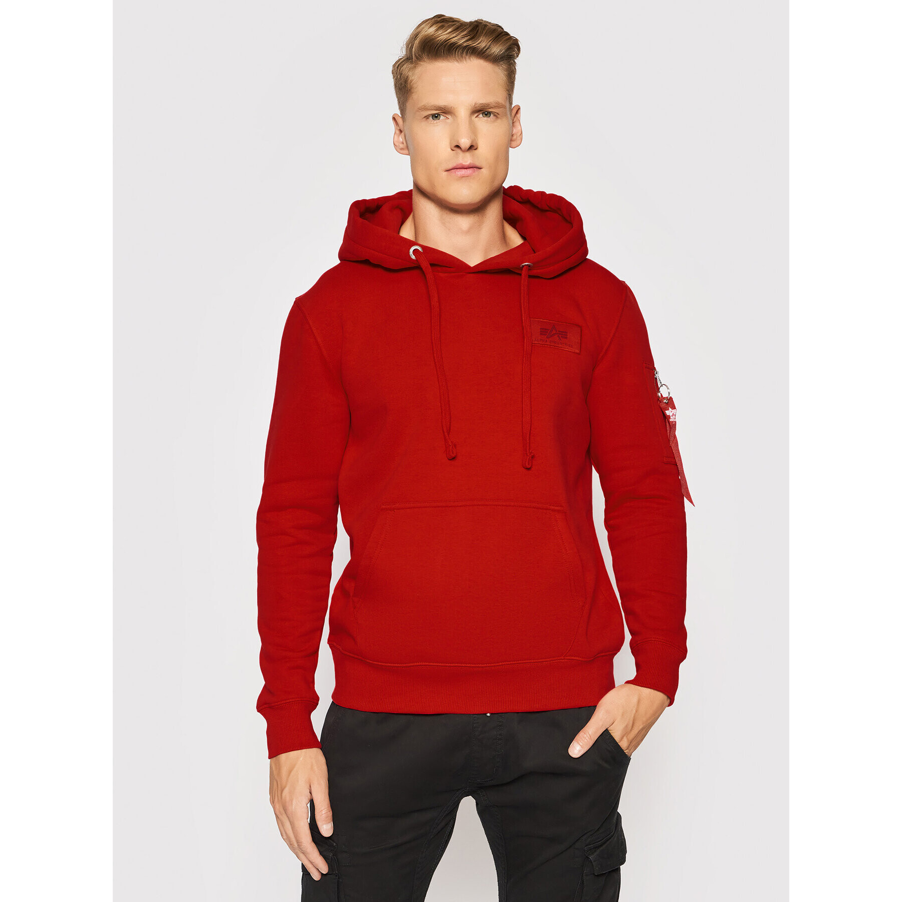 Alpha Industries Суитшърт Back Print 178318 Червен Regular Fit - Pepit.bg