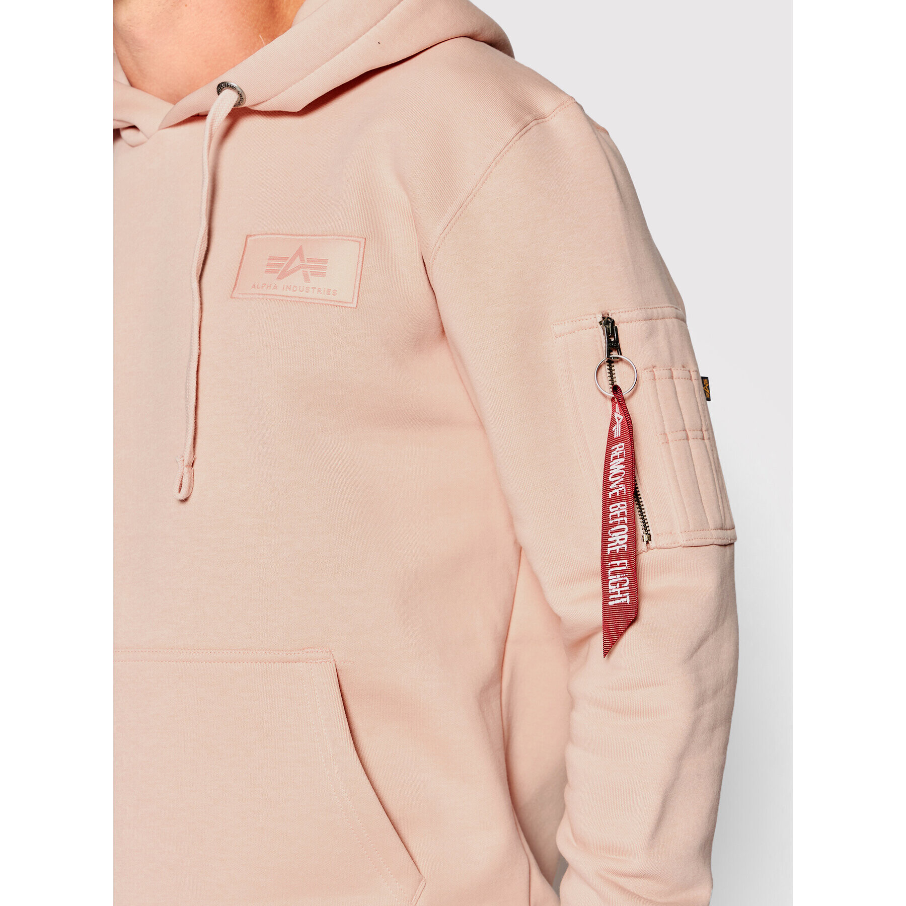 Alpha Industries Суитшърт Back Print 178318 Розов Regular Fit - Pepit.bg