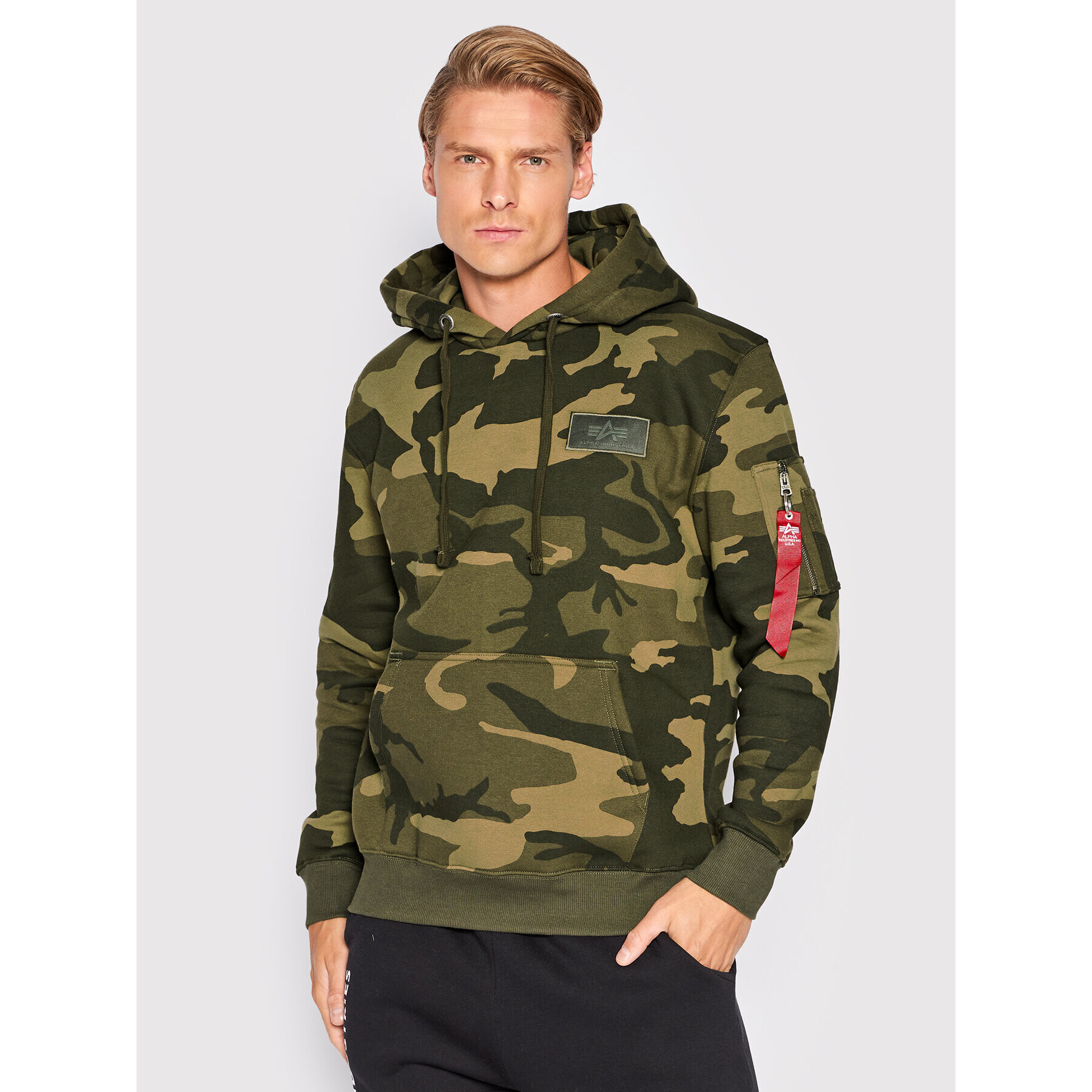 Alpha Industries Суитшърт Back Print 178318C Зелен Regular Fit - Pepit.bg