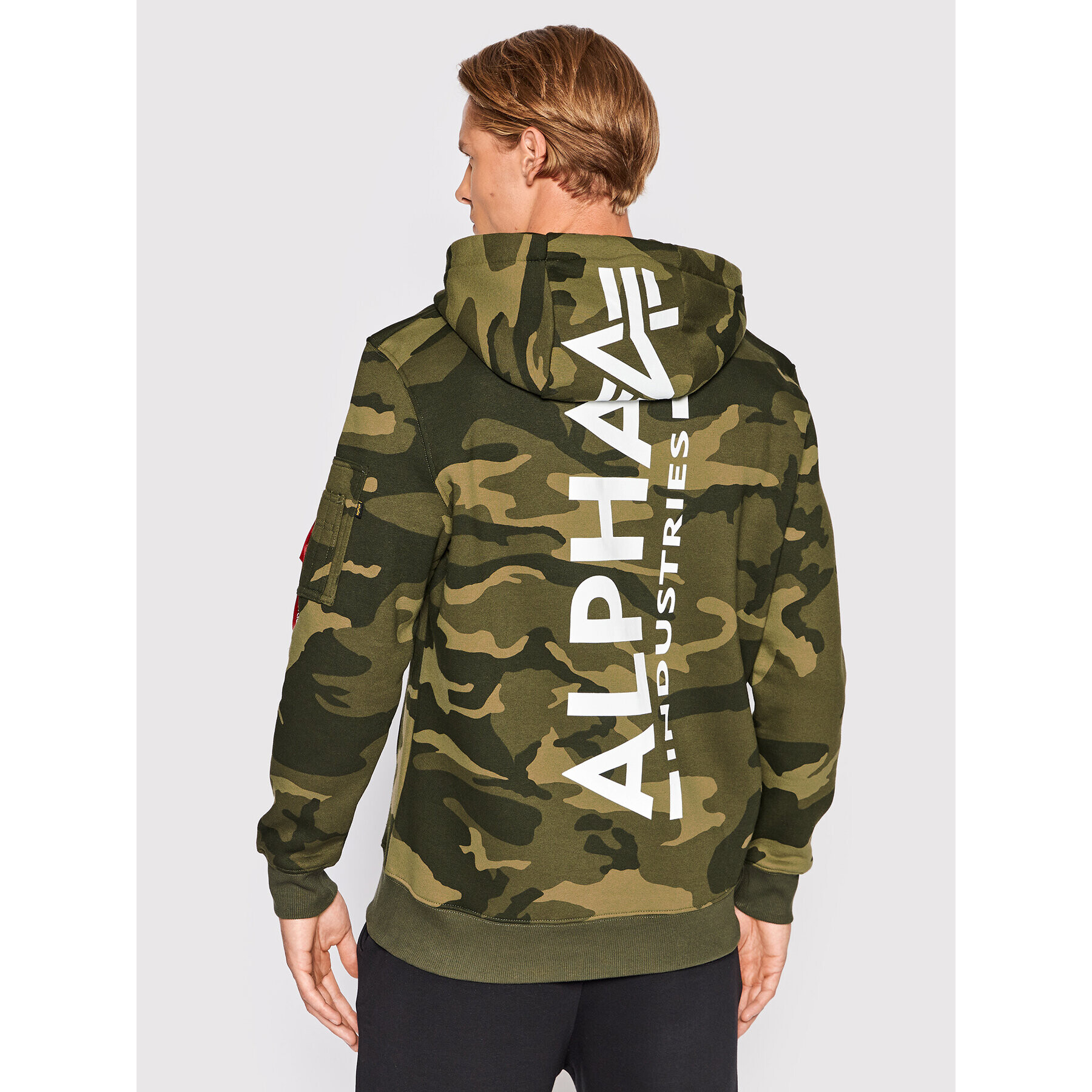 Alpha Industries Суитшърт Back Print 178318C Зелен Regular Fit - Pepit.bg