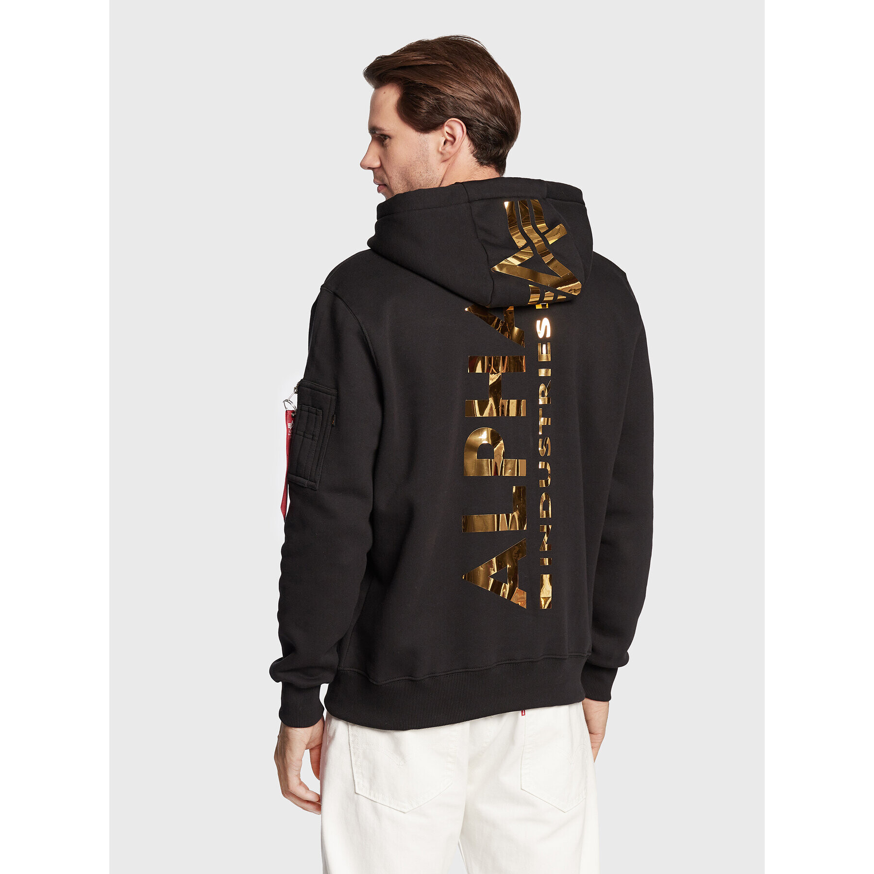 Alpha Industries Суитшърт Back Print 178318FP Черен Regular Fit - Pepit.bg