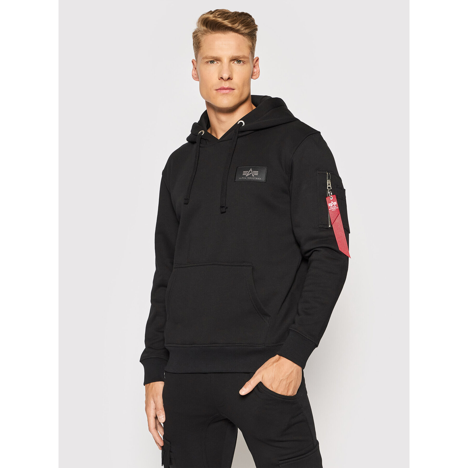 Alpha Industries Суитшърт Back Print 178318RP Черен Regular Fit - Pepit.bg