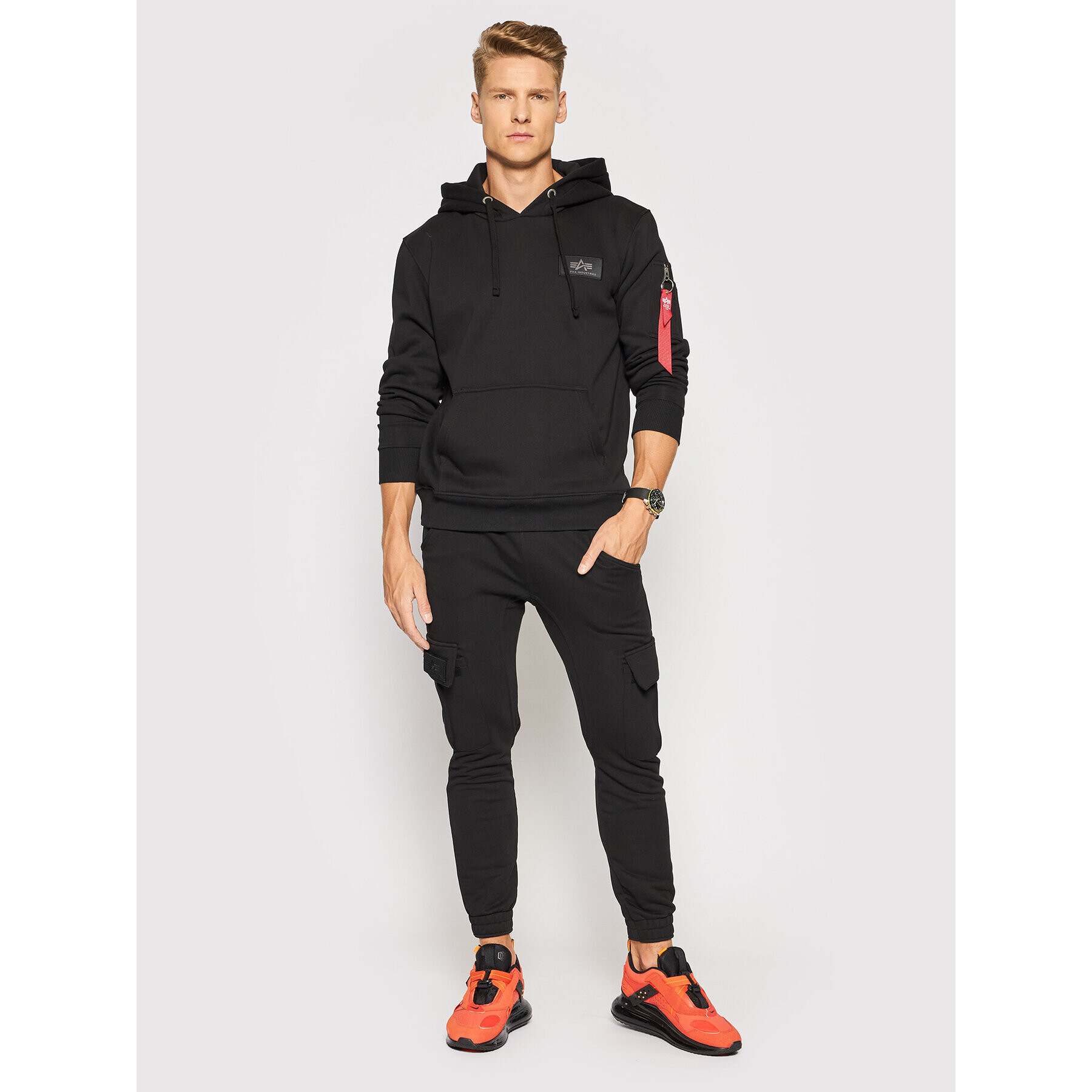 Alpha Industries Суитшърт Back Print 178318RP Черен Regular Fit - Pepit.bg