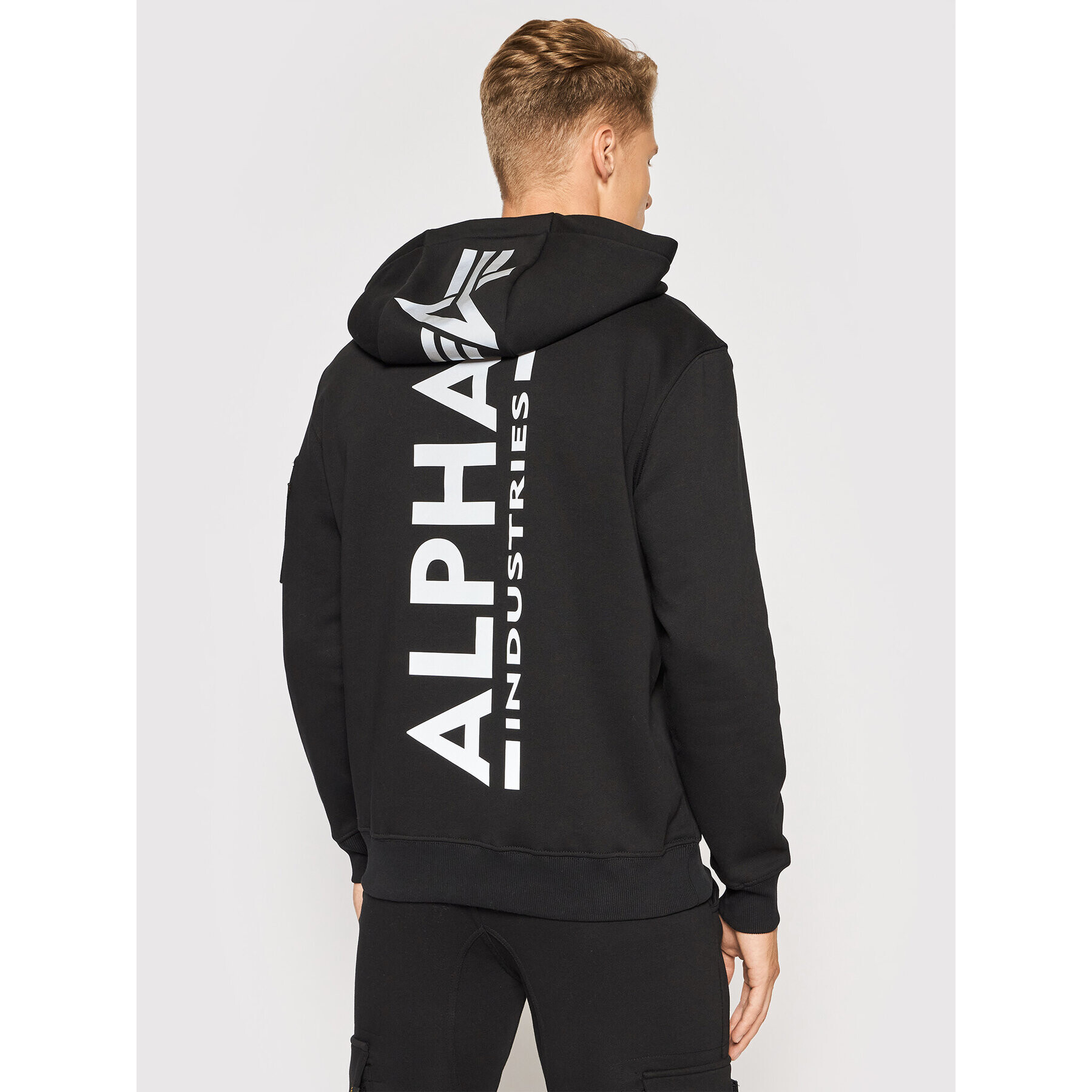 Alpha Industries Суитшърт Back Print 178318RP Черен Regular Fit - Pepit.bg