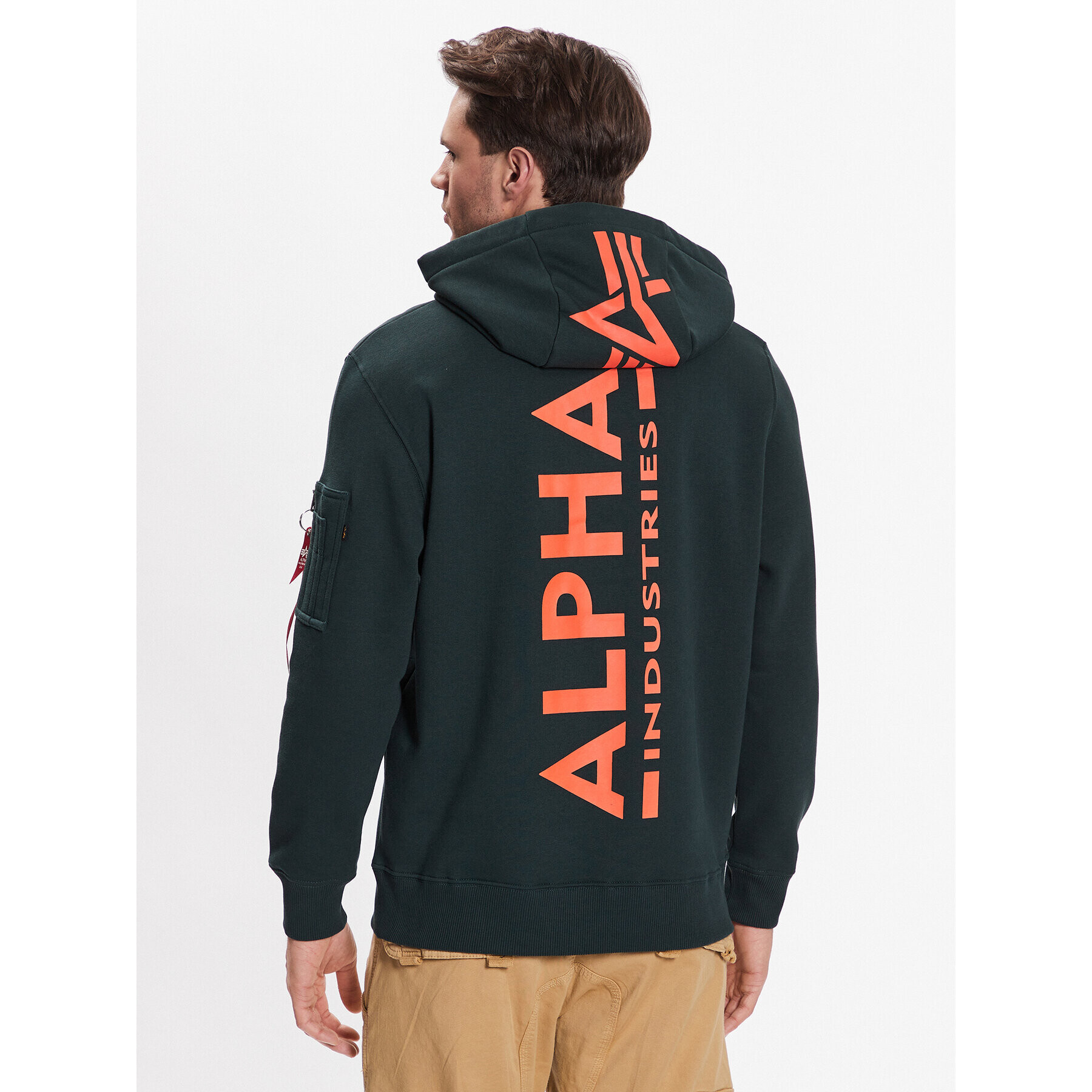 Alpha Industries Суитшърт Back Print 178318 Тъмносин Regular Fit - Pepit.bg