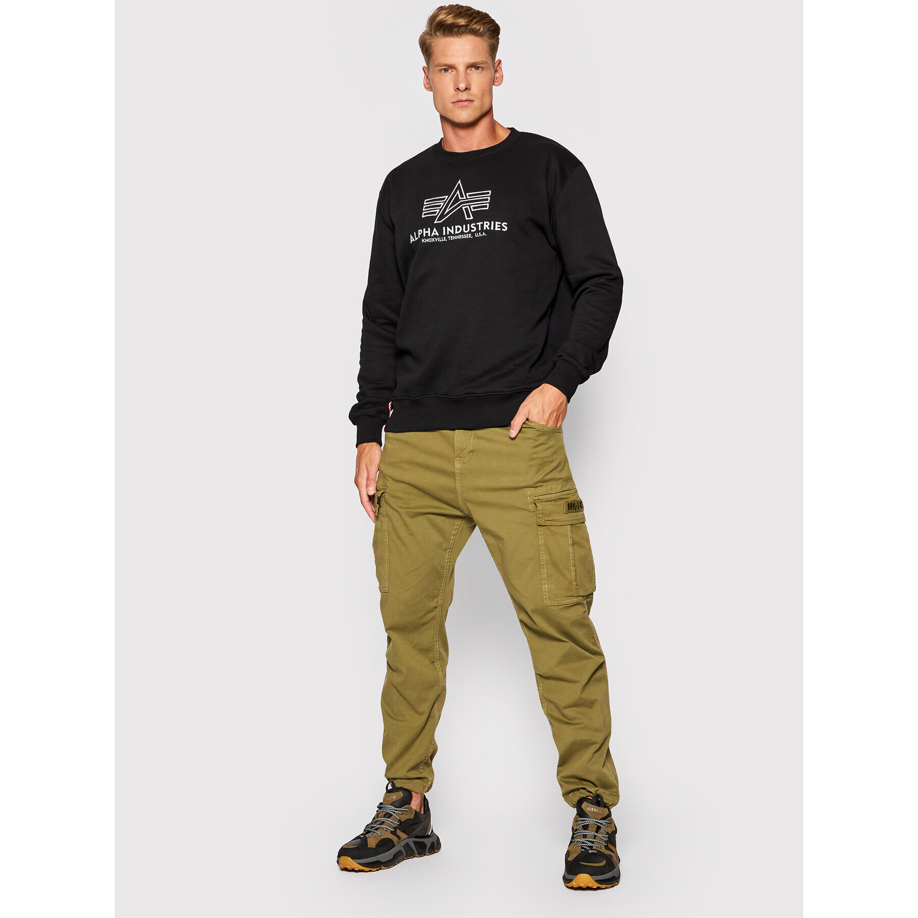 Alpha Industries Суитшърт Basic 118302 Черен Regular Fit - Pepit.bg