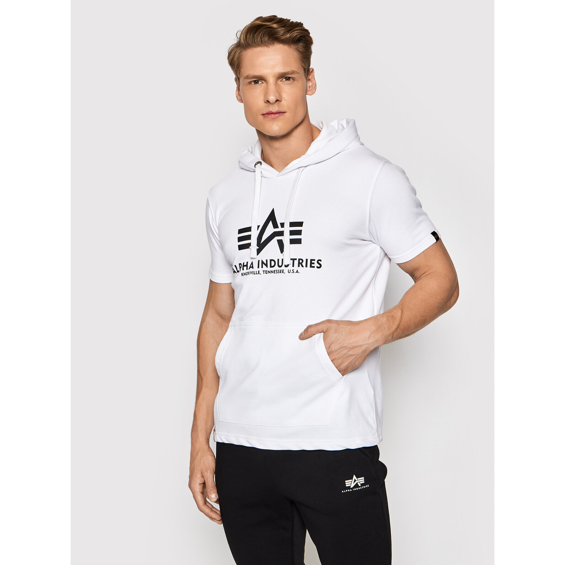 Alpha Industries Суитшърт Basic 126507 Бял Regular Fit - Pepit.bg