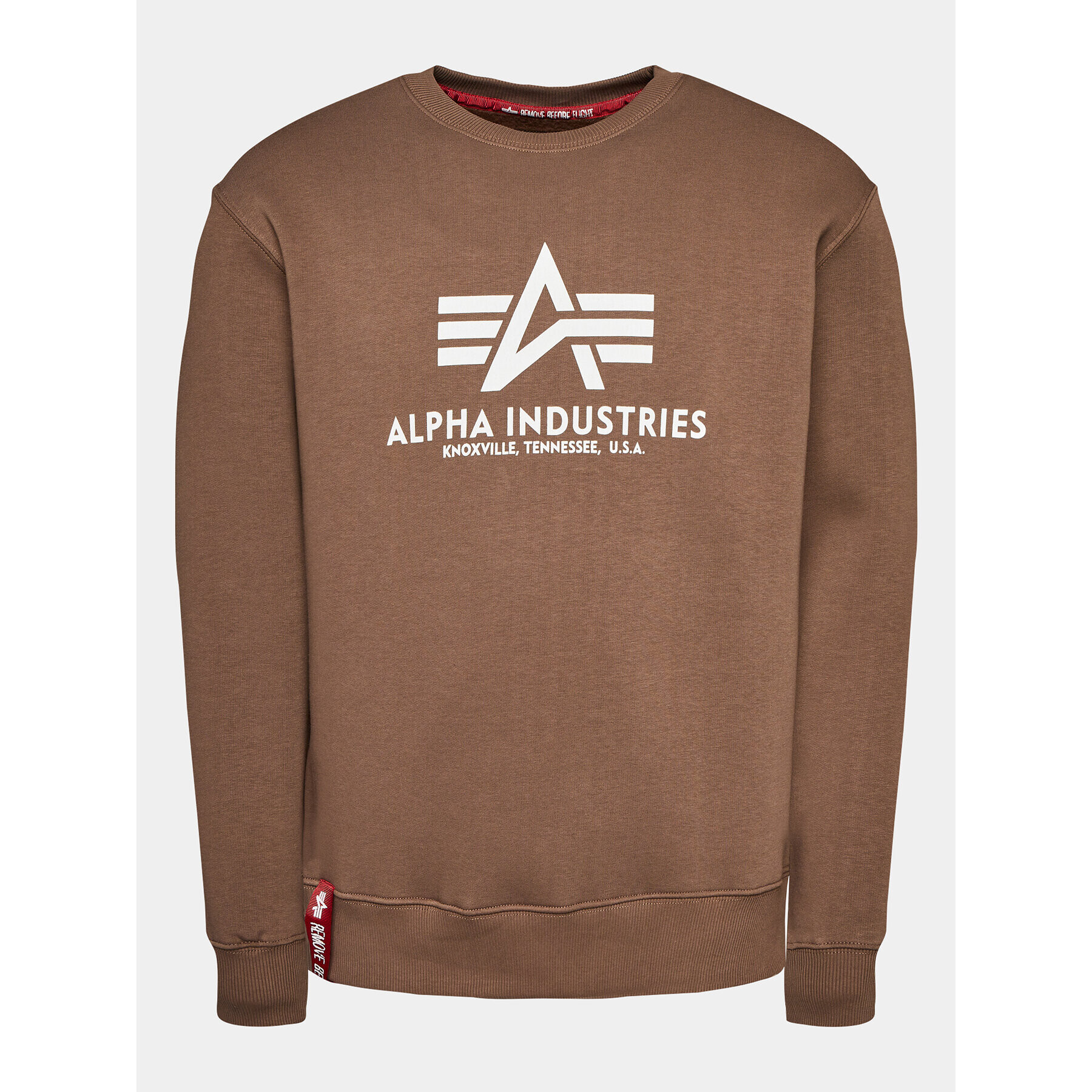 Alpha Industries Суитшърт Basic 178302 Кафяв Regular Fit - Pepit.bg