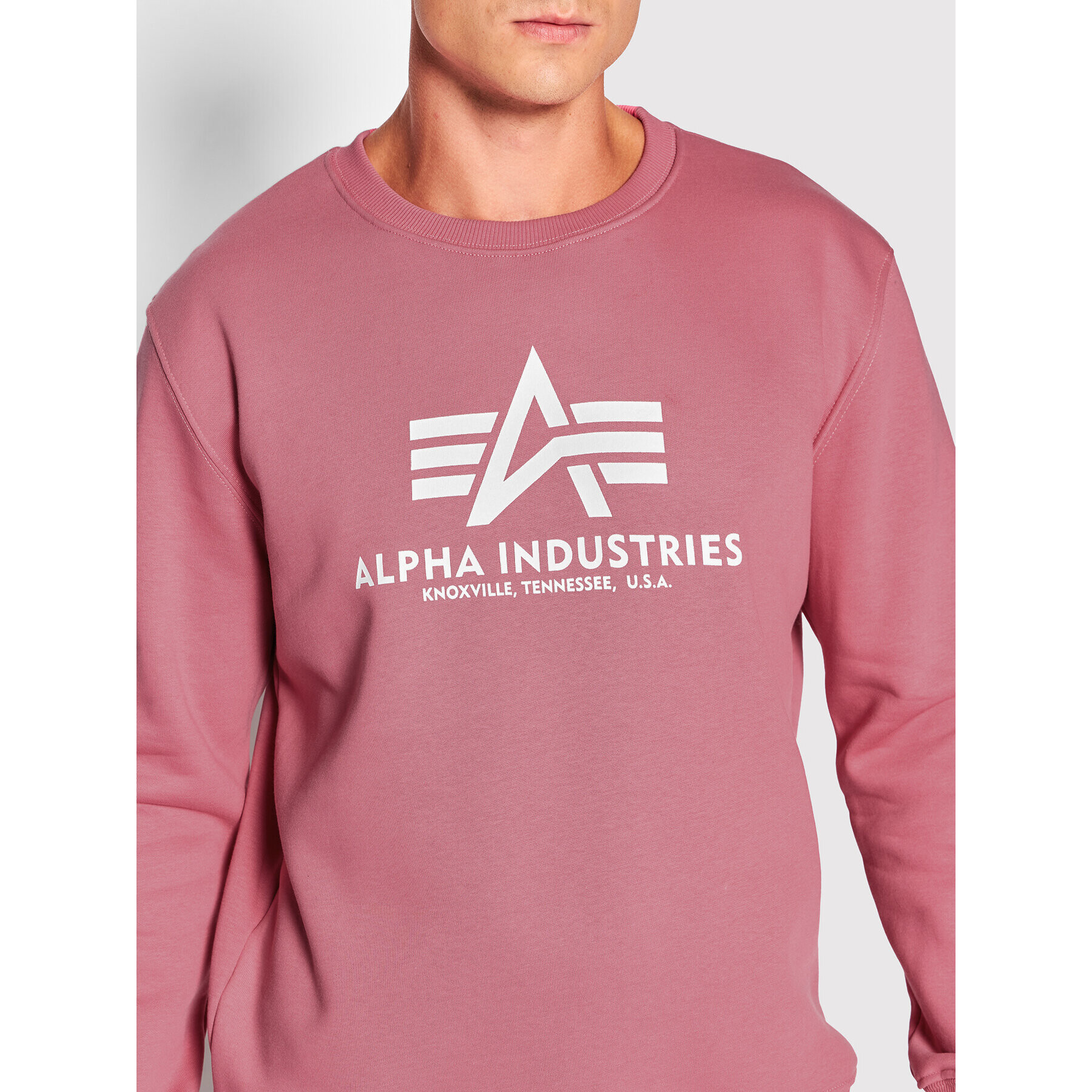 Alpha Industries Суитшърт Basic 178302 Розов Regular Fit - Pepit.bg