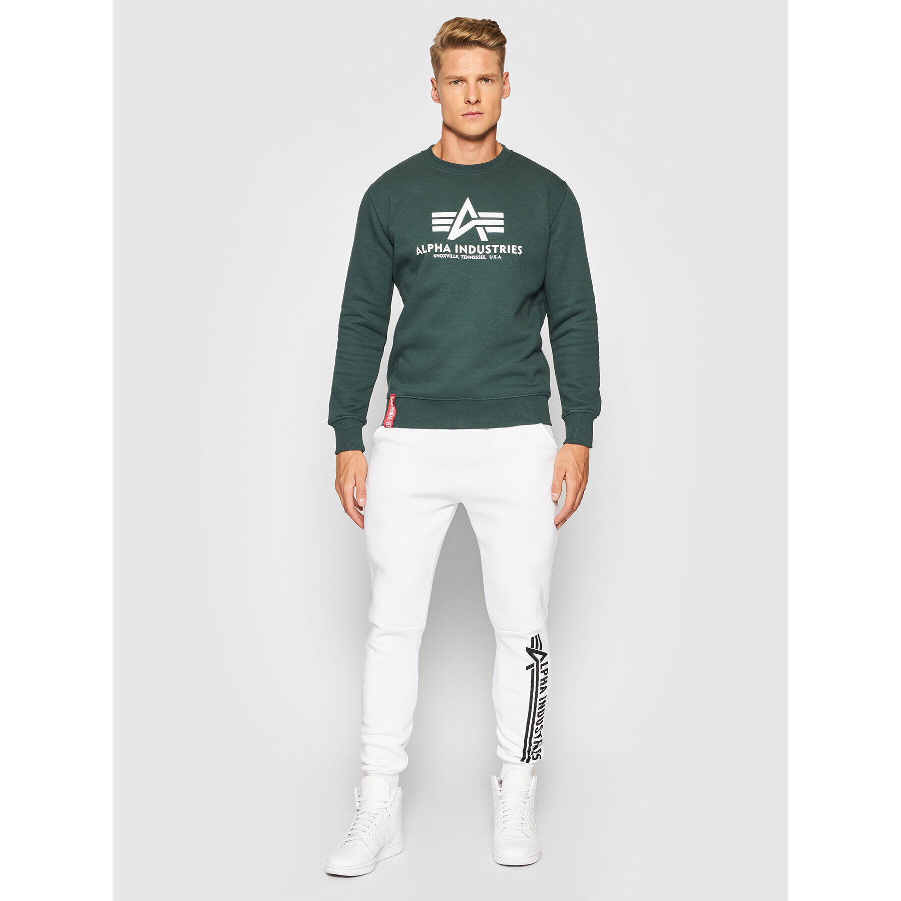 Alpha Industries Суитшърт Basic 178302 Зелен Regular Fit - Pepit.bg