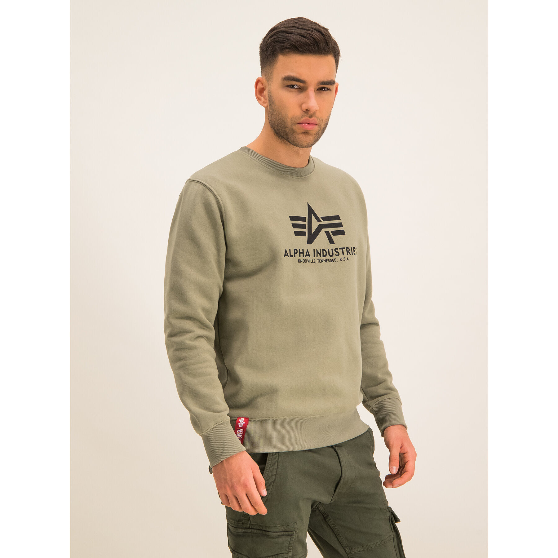 Alpha Industries Суитшърт Basic 178302 Зелен Regular Fit - Pepit.bg