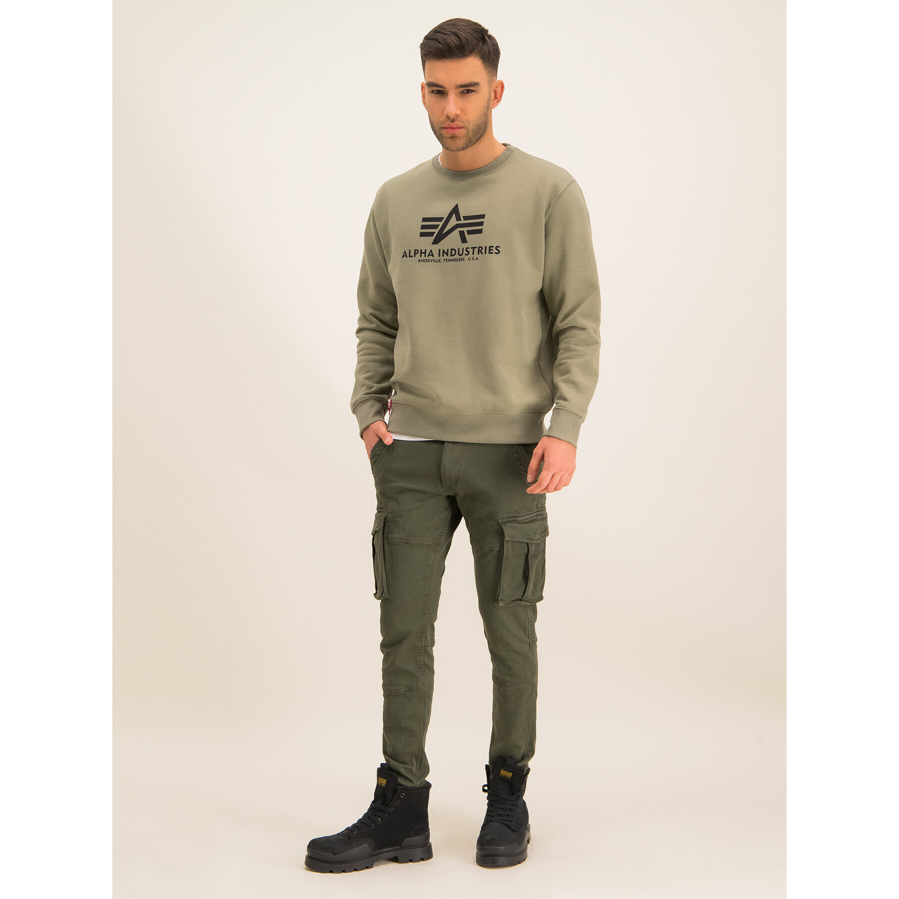 Alpha Industries Суитшърт Basic 178302 Зелен Regular Fit - Pepit.bg