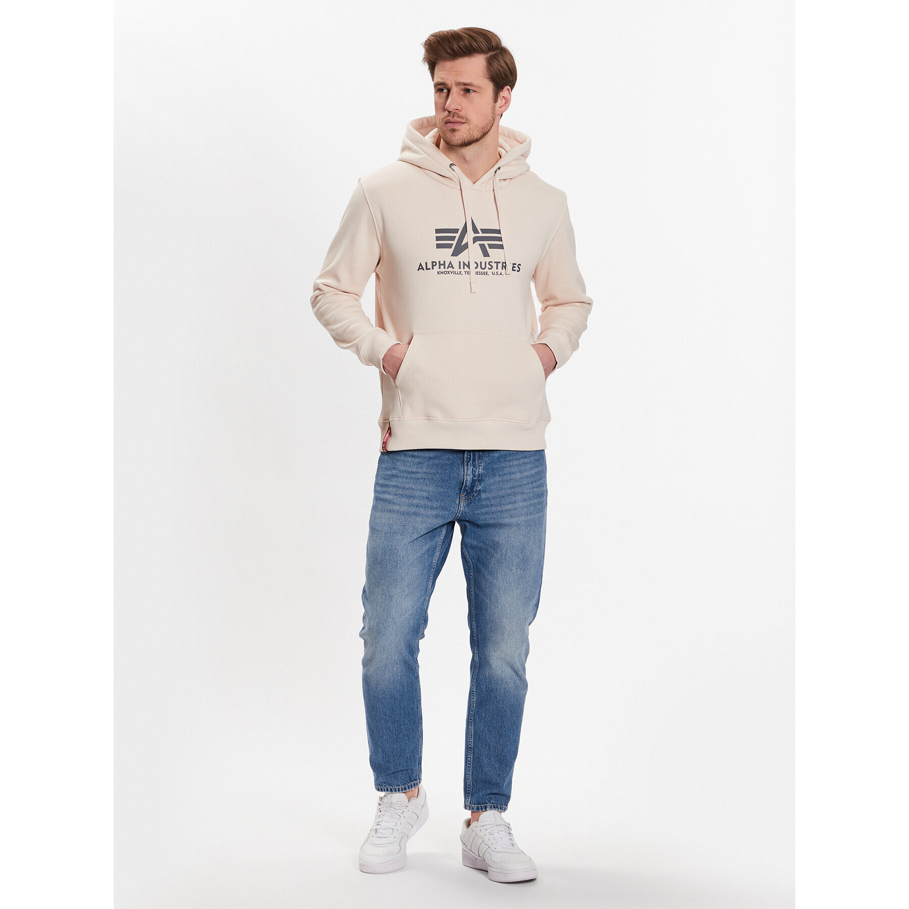 Alpha Industries Суитшърт Basic 178312 Бежов Regular Fit - Pepit.bg