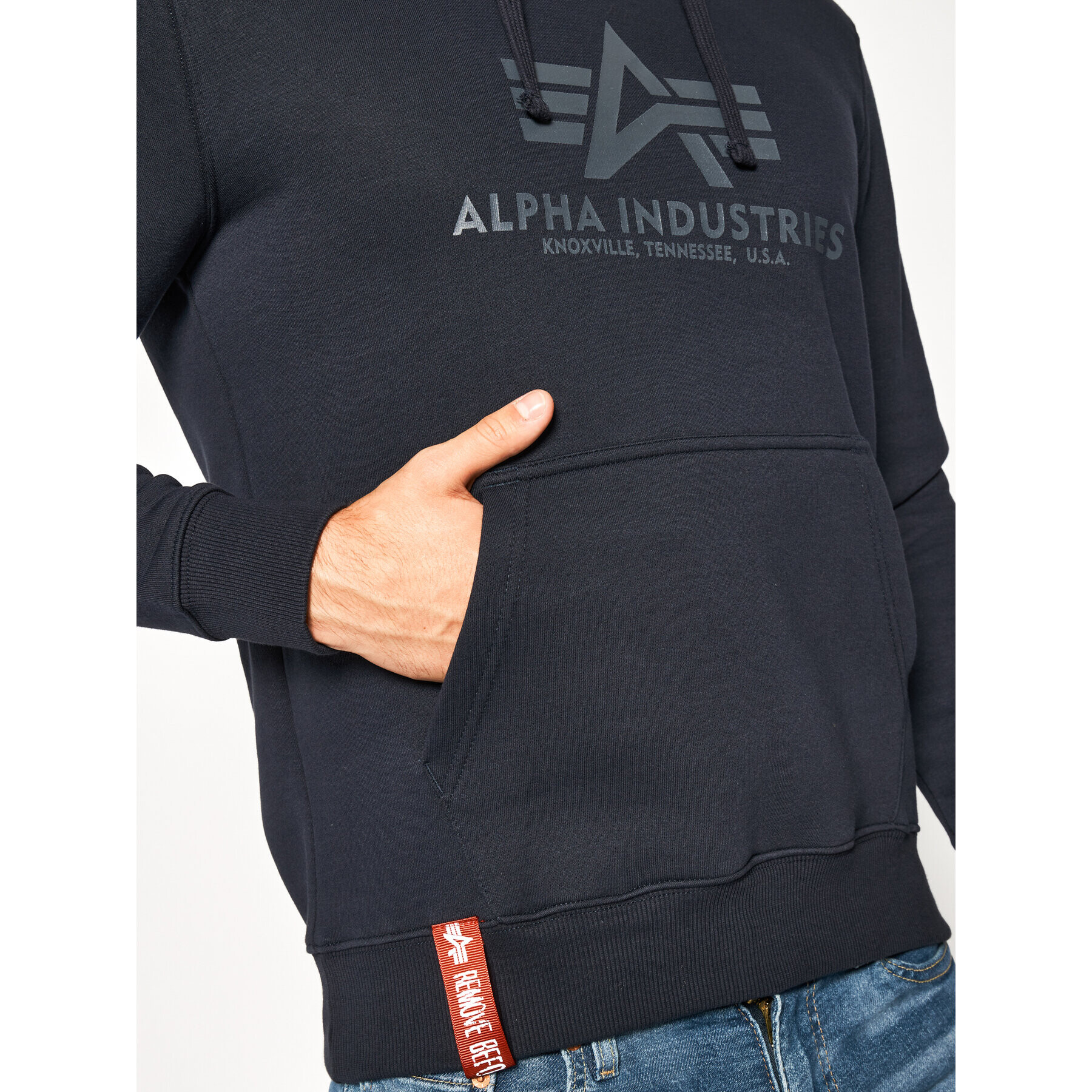 Alpha Industries Суитшърт Basic 178312 Тъмносин Regular Fit - Pepit.bg