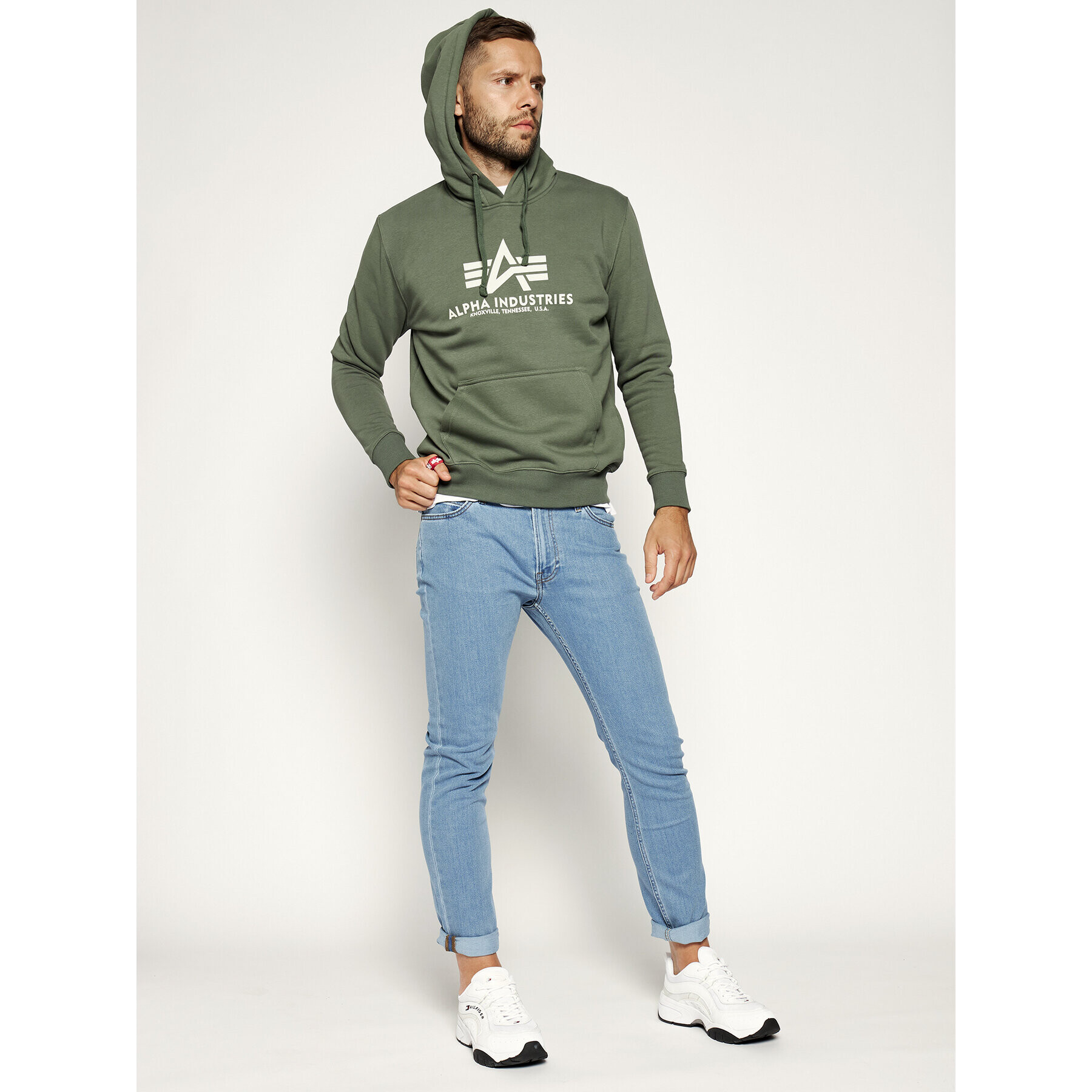 Alpha Industries Суитшърт Basic 178312 Зелен Regular Fit - Pepit.bg