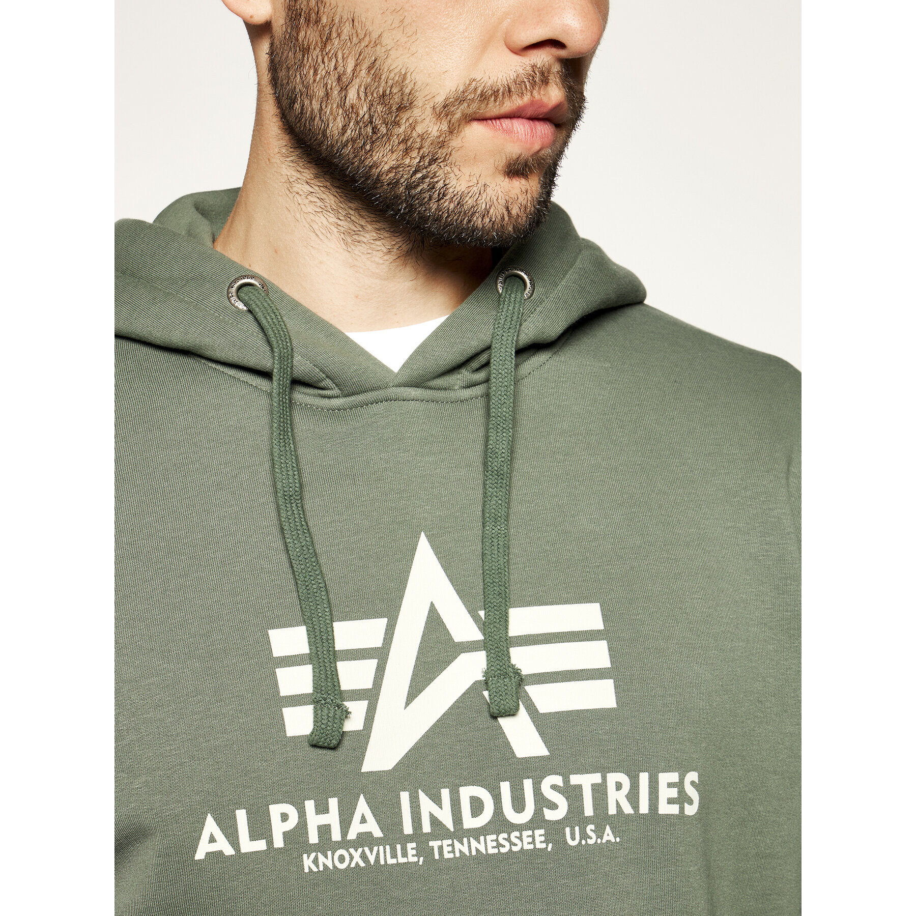 Alpha Industries Суитшърт Basic 178312 Зелен Regular Fit - Pepit.bg