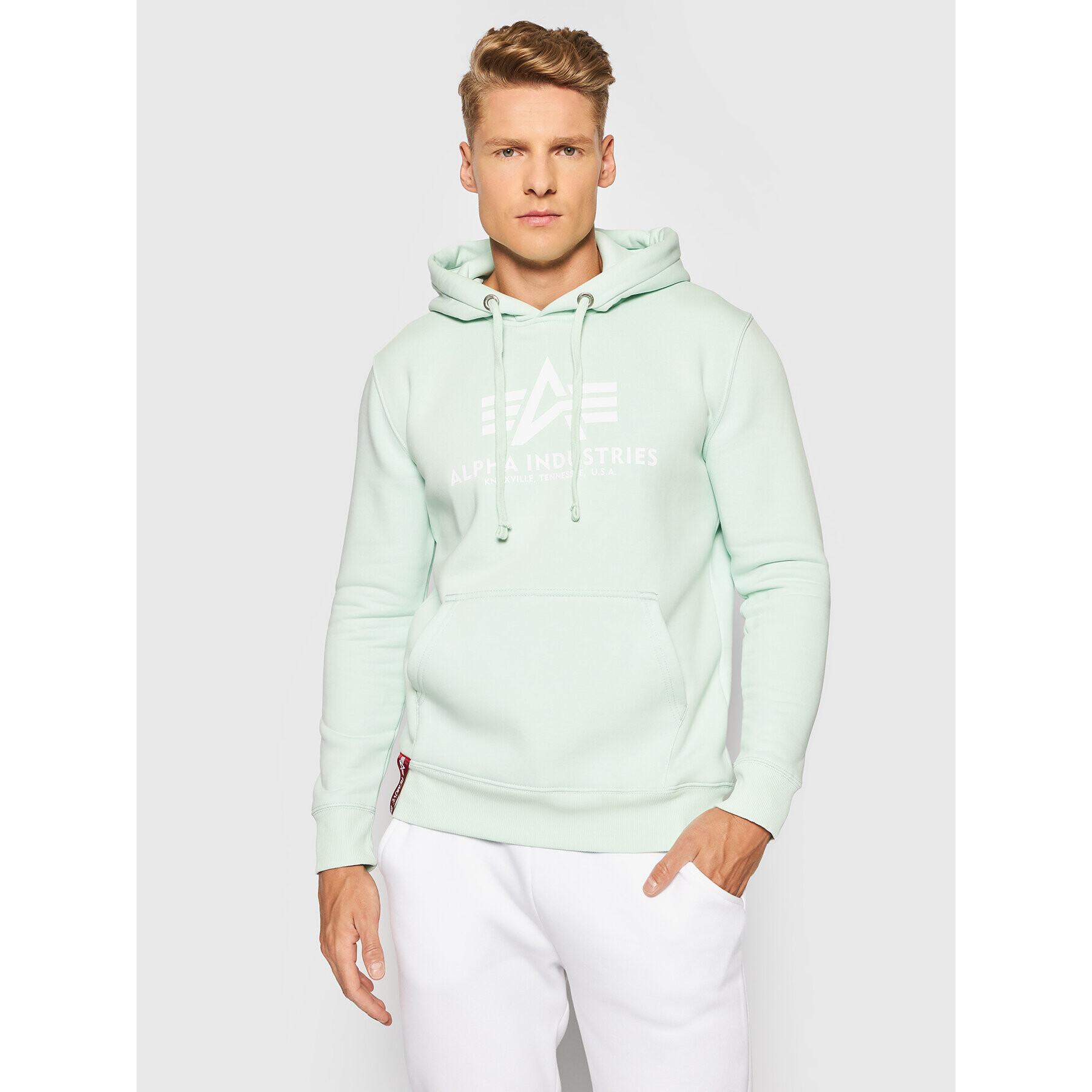 Alpha Industries Суитшърт Basic 178312 Зелен Regular Fit - Pepit.bg