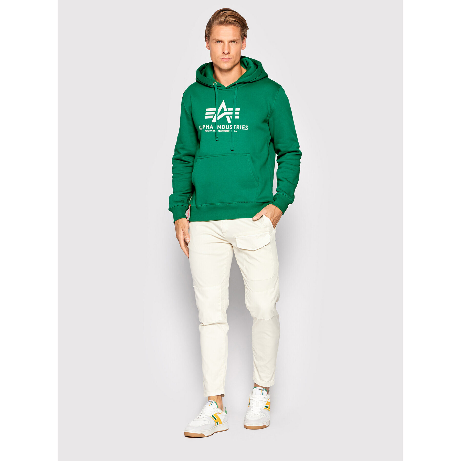 Alpha Industries Суитшърт Basic 178312 Зелен Regular Fit - Pepit.bg