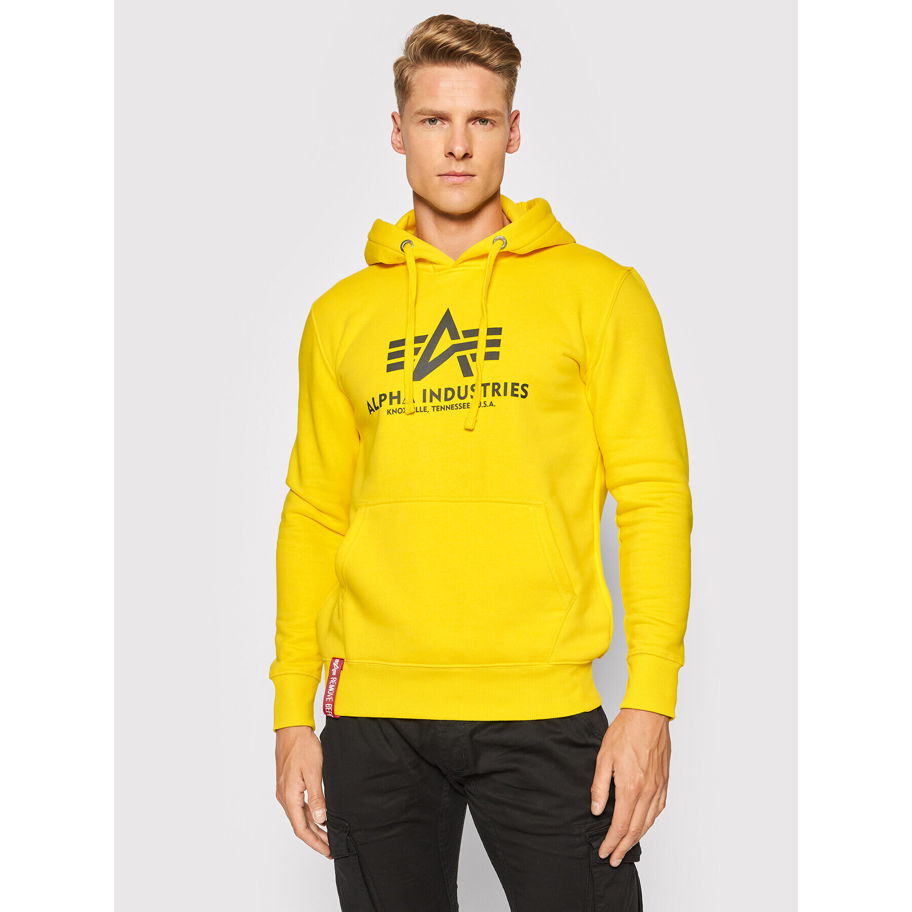 Alpha Industries Суитшърт Basic 178312 Жълт Regular Fit - Pepit.bg