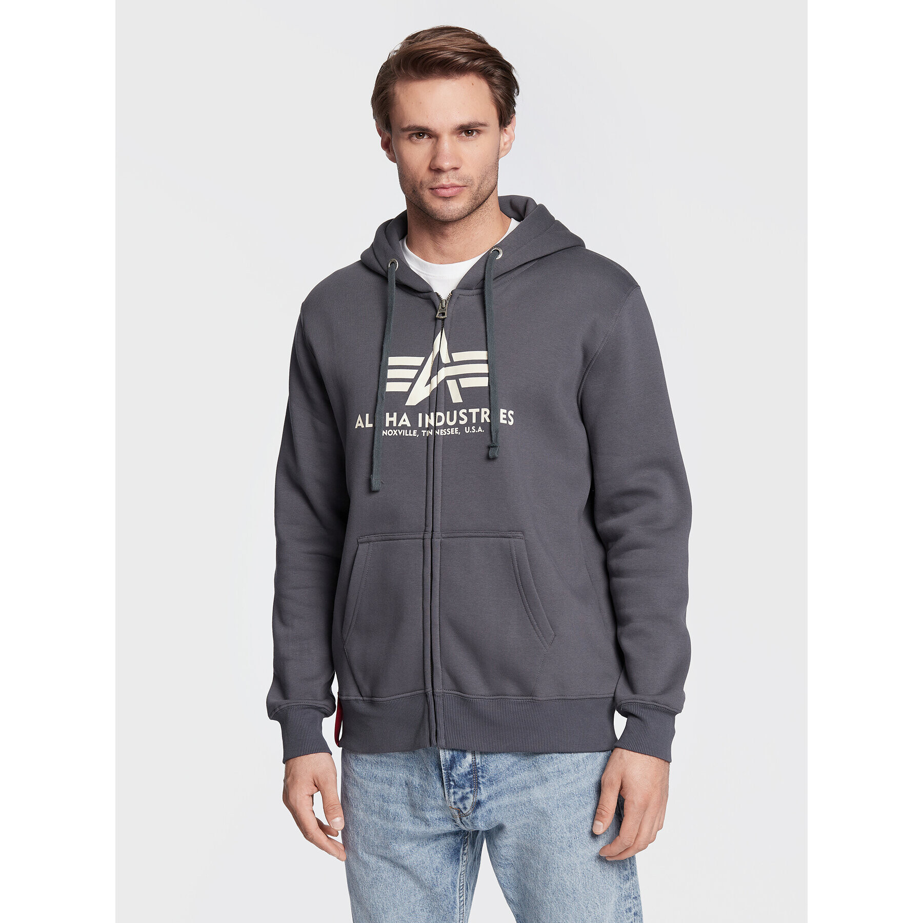 Alpha Industries Суитшърт Basic 178325 Сив Regular Fit - Pepit.bg