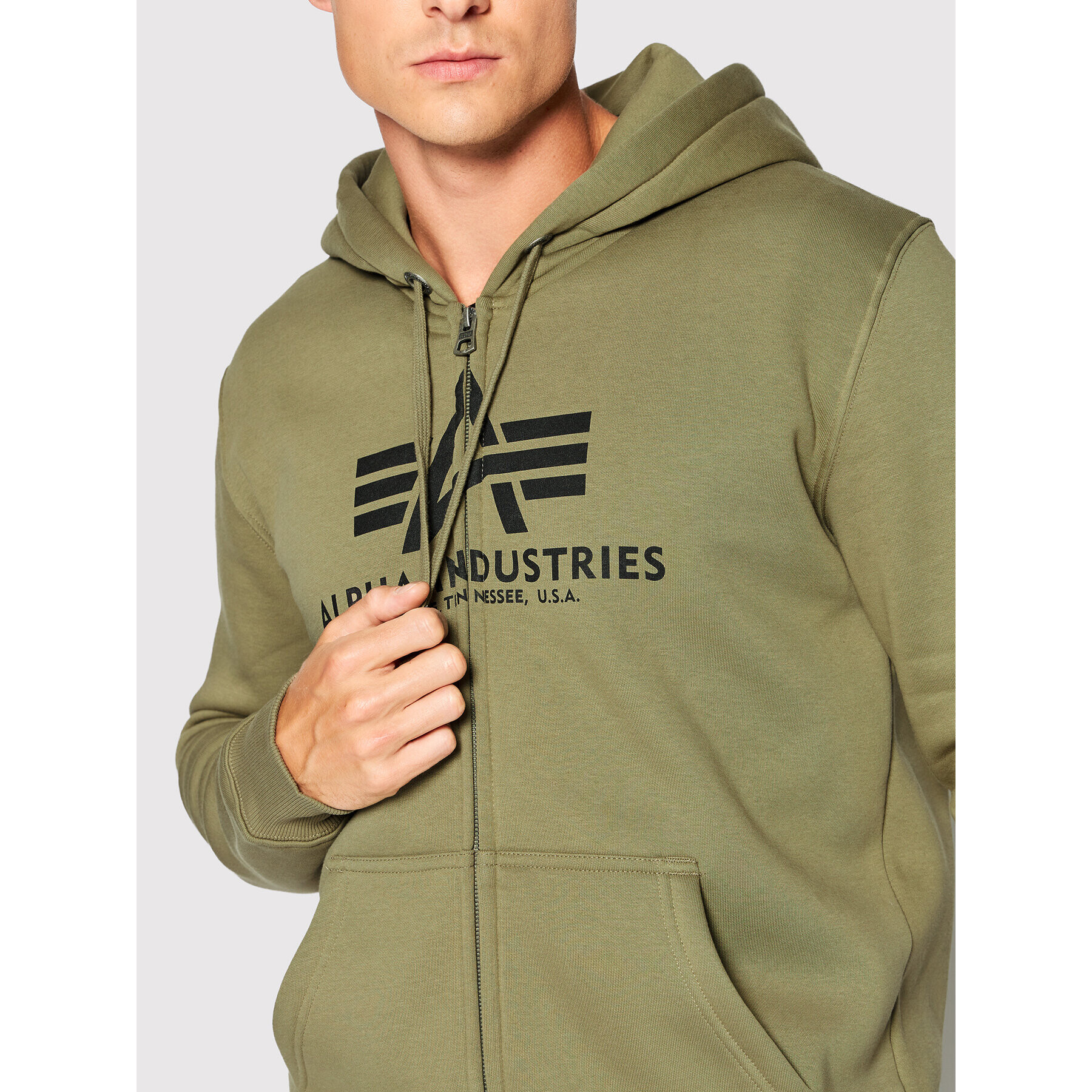 Alpha Industries Суитшърт Basic 178325 Зелен Regular Fit - Pepit.bg