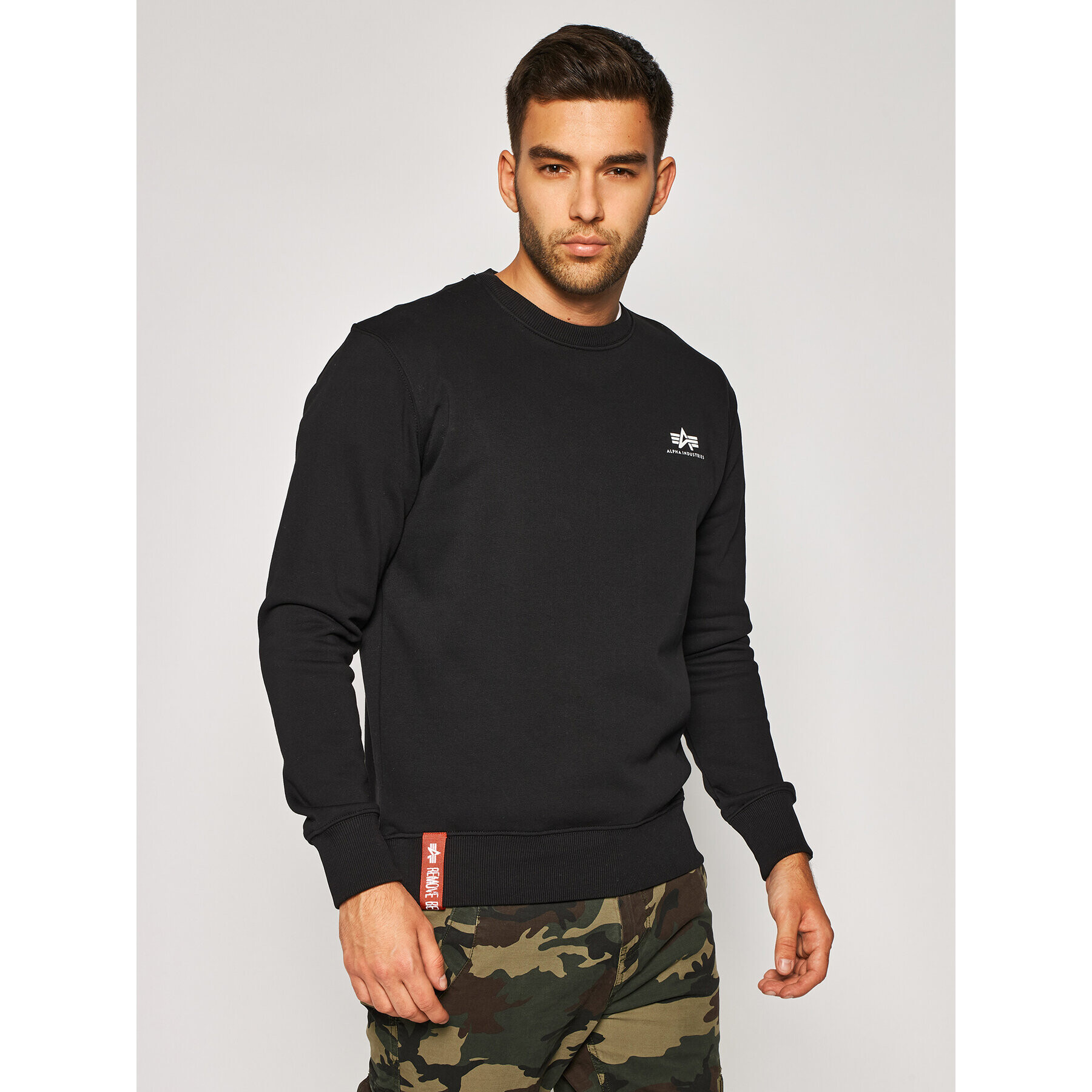 Alpha Industries Суитшърт Basic 188307 Черен Regular Fit - Pepit.bg