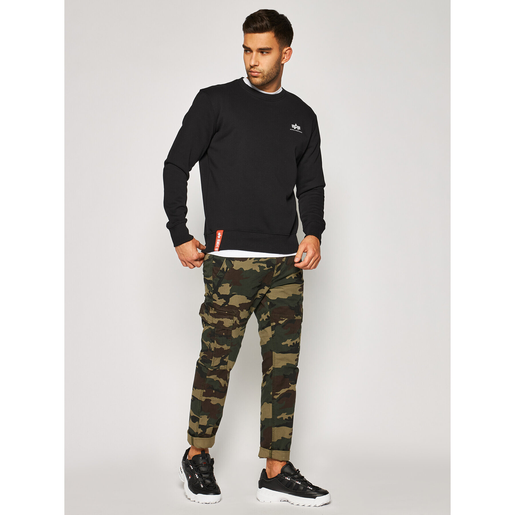 Alpha Industries Суитшърт Basic 188307 Черен Regular Fit - Pepit.bg