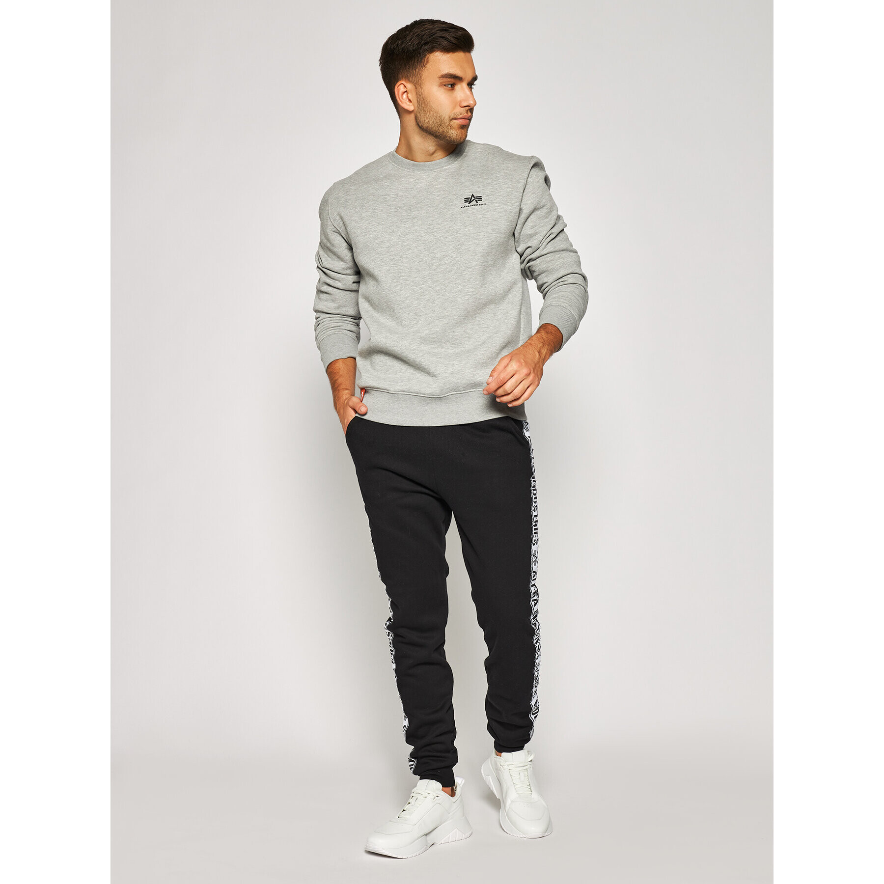 Alpha Industries Суитшърт Basic 188307 Сив Regular Fit - Pepit.bg