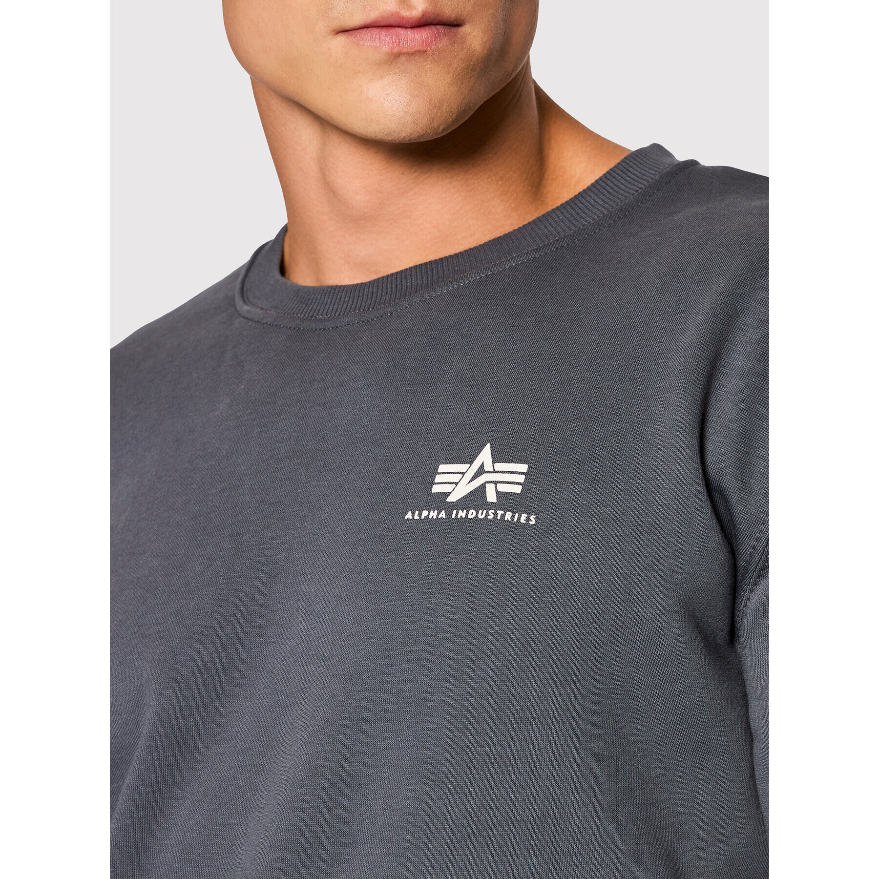 Alpha Industries Суитшърт Basic 188307 Сив Regular Fit - Pepit.bg
