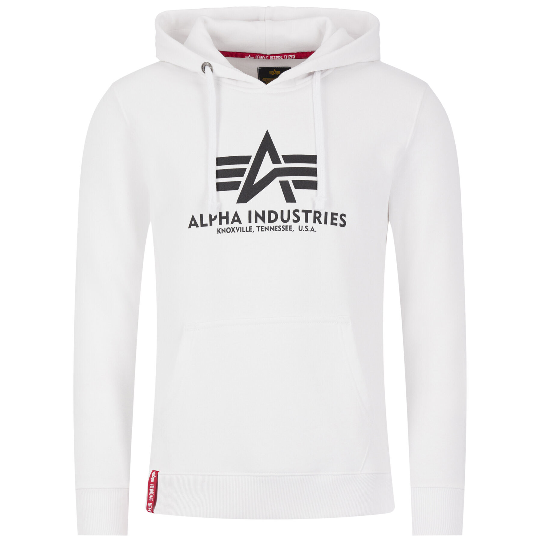 Alpha Industries Суитшърт Basic Hoody 178312 Бял Regular Fit - Pepit.bg