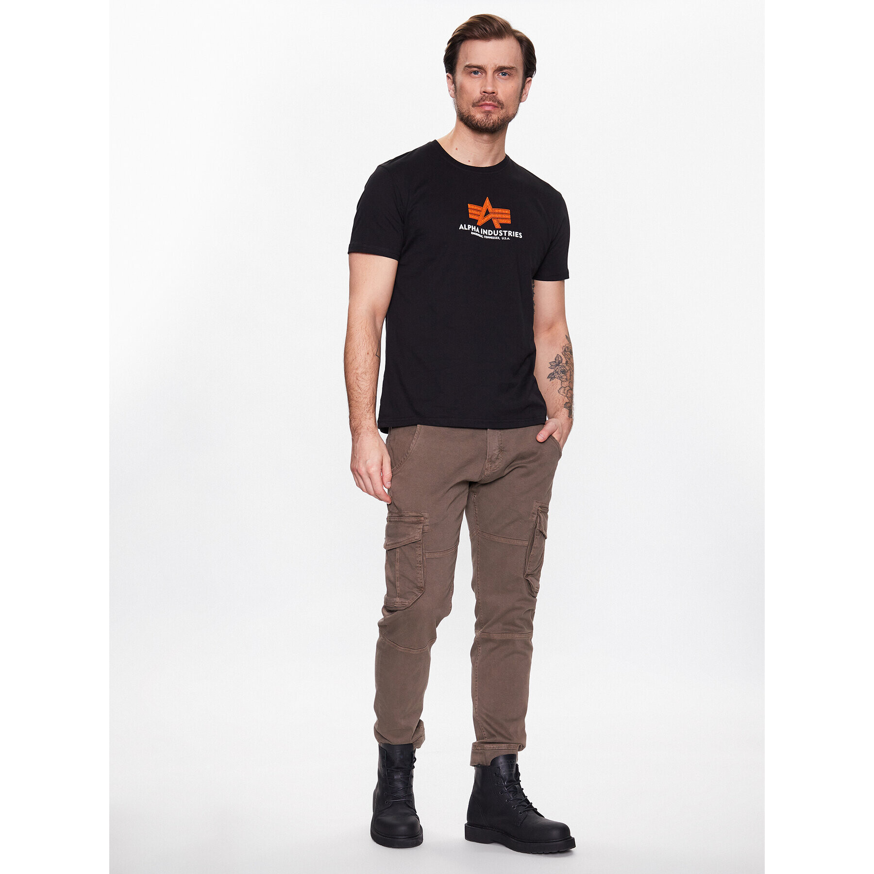 Alpha Industries Тишърт Basic 100501RB Черен Regular Fit - Pepit.bg