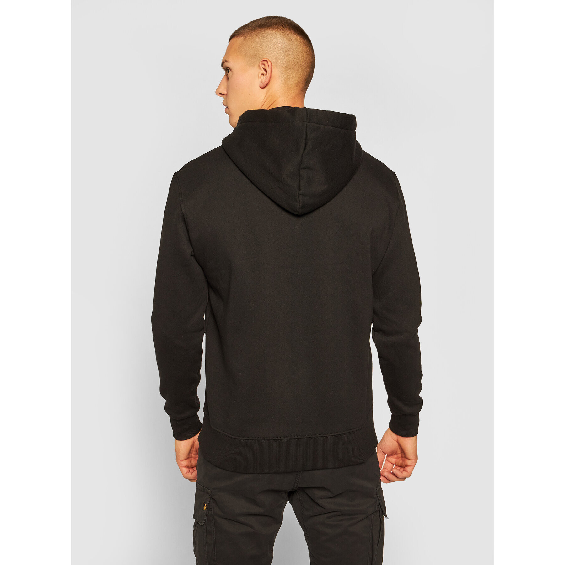 Alpha Industries Суитшърт Basic Hoody Small Logo 196318 Черен Regular Fit - Pepit.bg