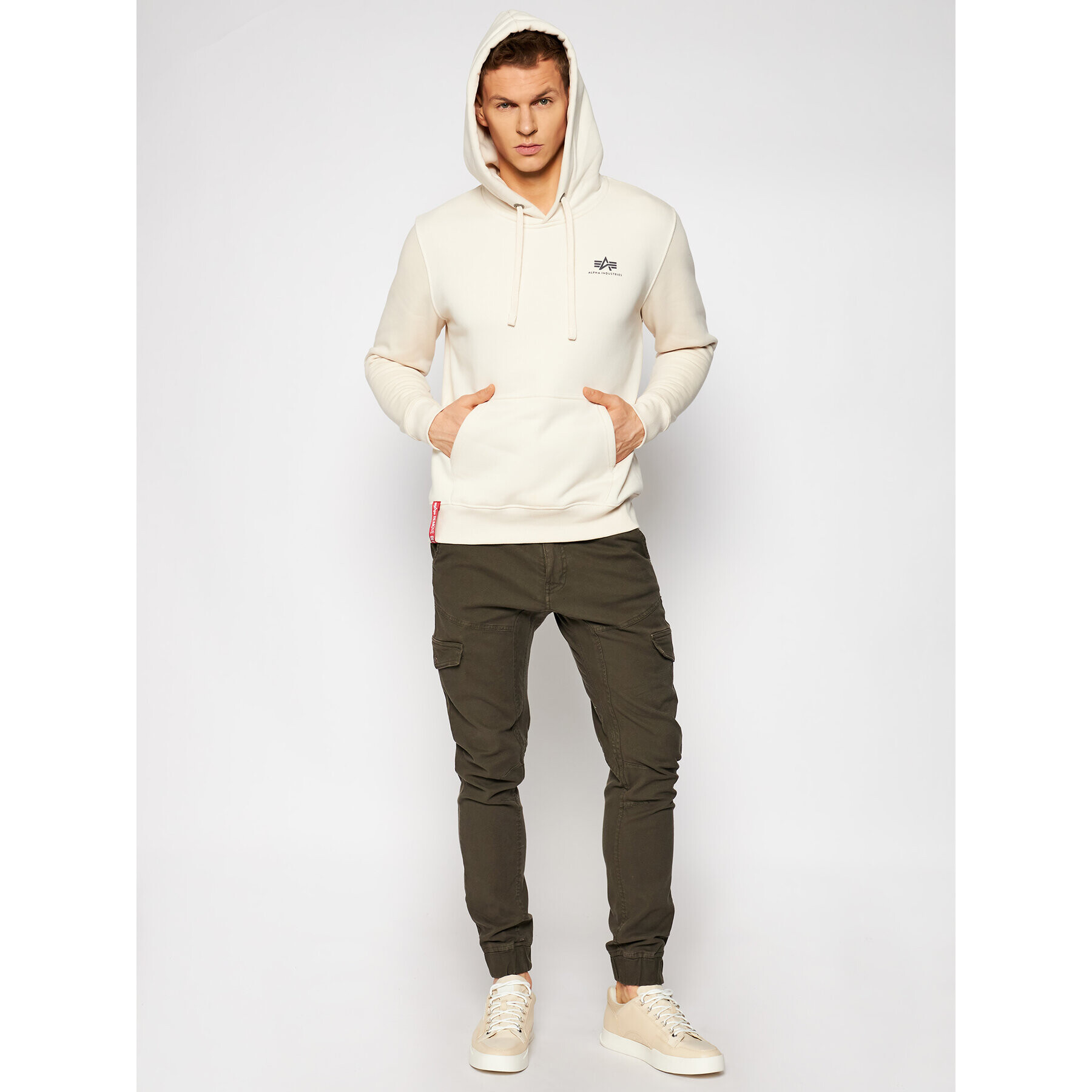 Alpha Industries Суитшърт Basic Small Logo 196318 Бежов Regular Fit - Pepit.bg