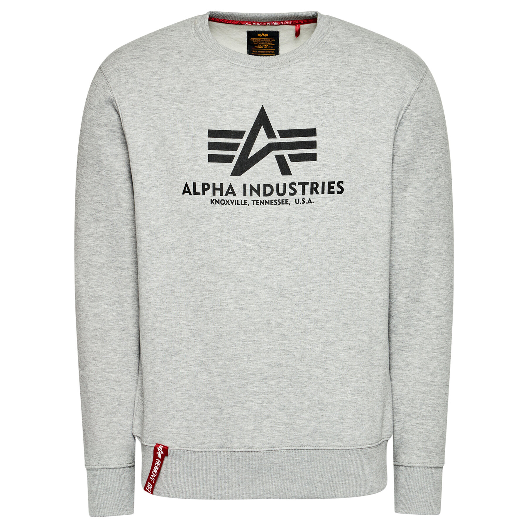 Alpha Industries Суитшърт Basic Sweater 178302 Сив Regular Fit - Pepit.bg