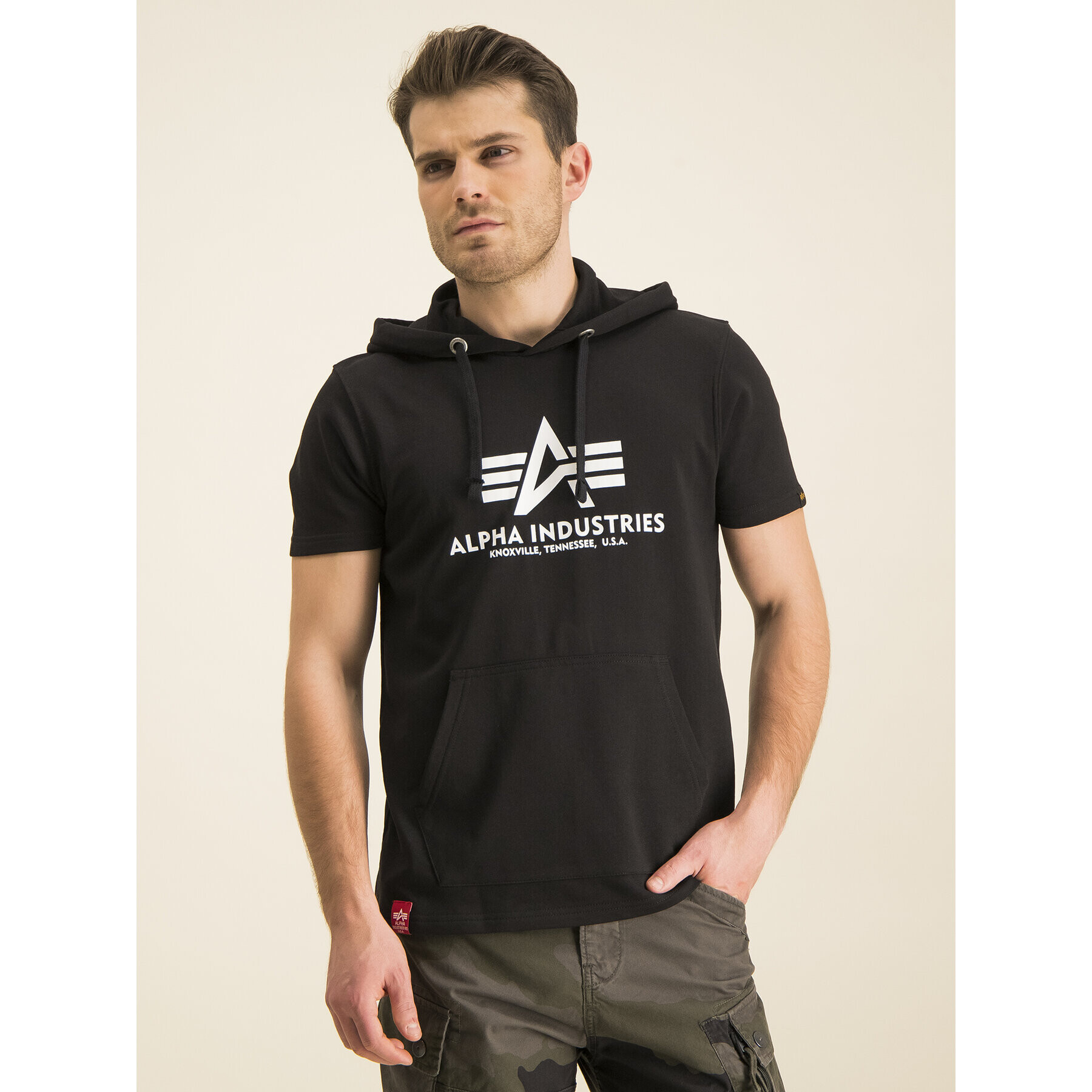 Alpha Industries Суитшърт Basic T Hooded 126507 Черен Regular Fit - Pepit.bg