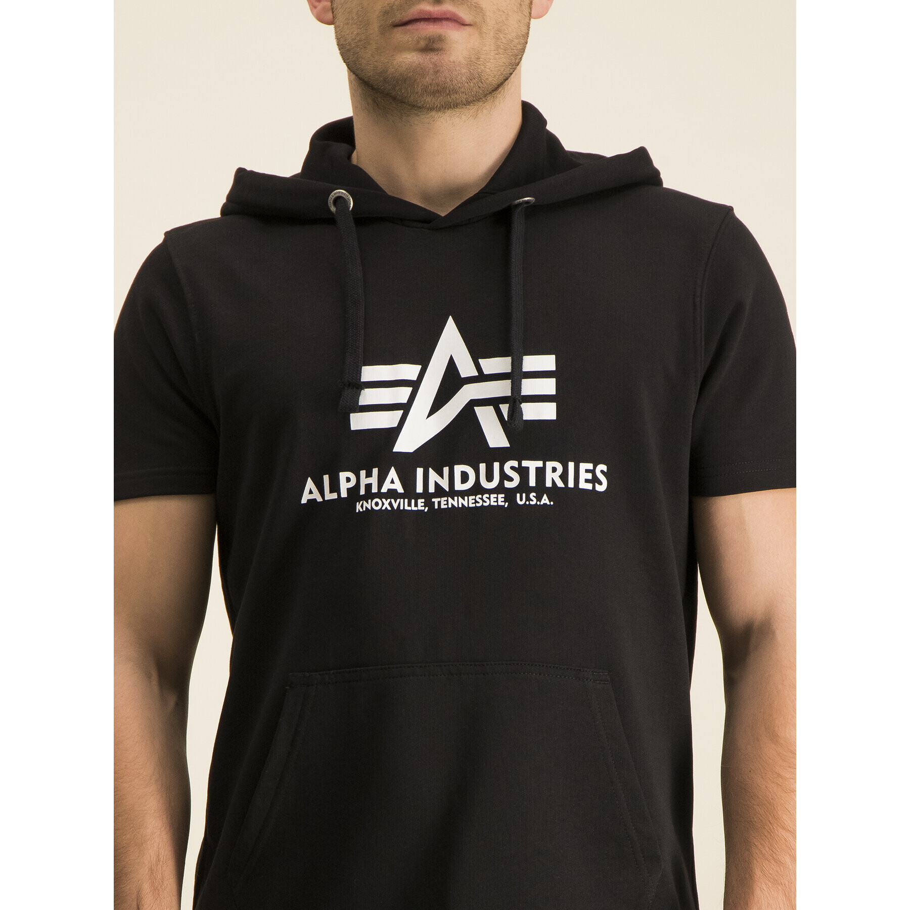 Alpha Industries Суитшърт Basic T Hooded 126507 Черен Regular Fit - Pepit.bg