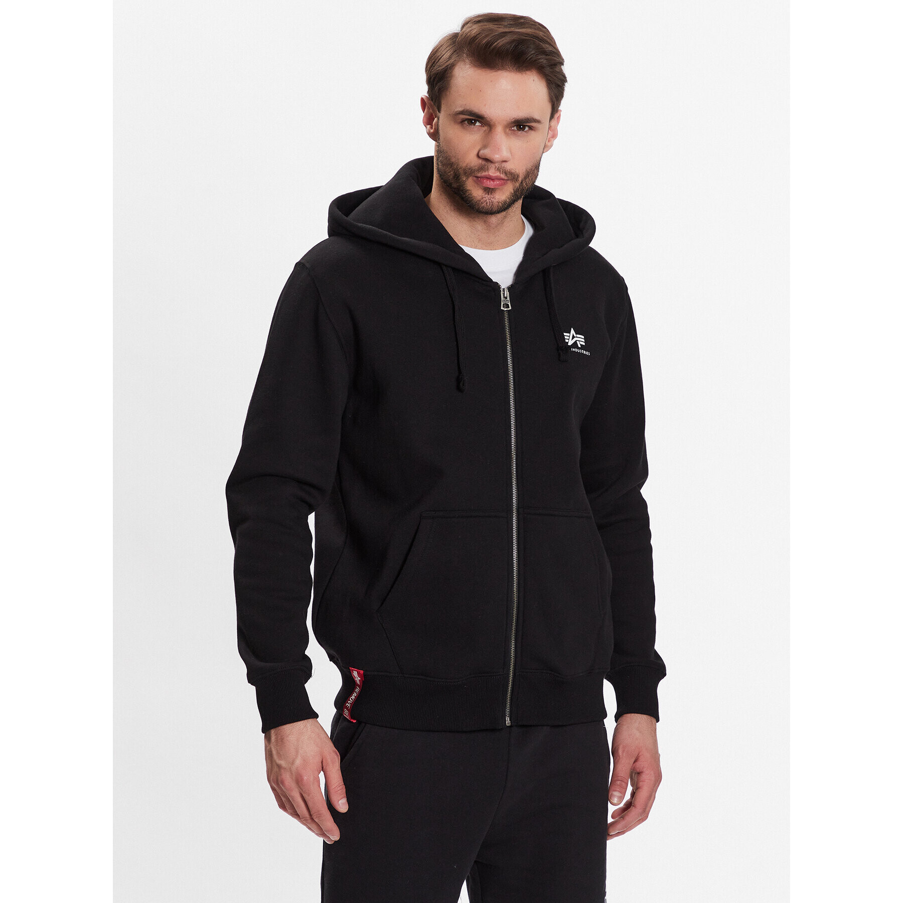 Alpha Industries Суитшърт Basic Zip 118342 Черен Regular Fit - Pepit.bg